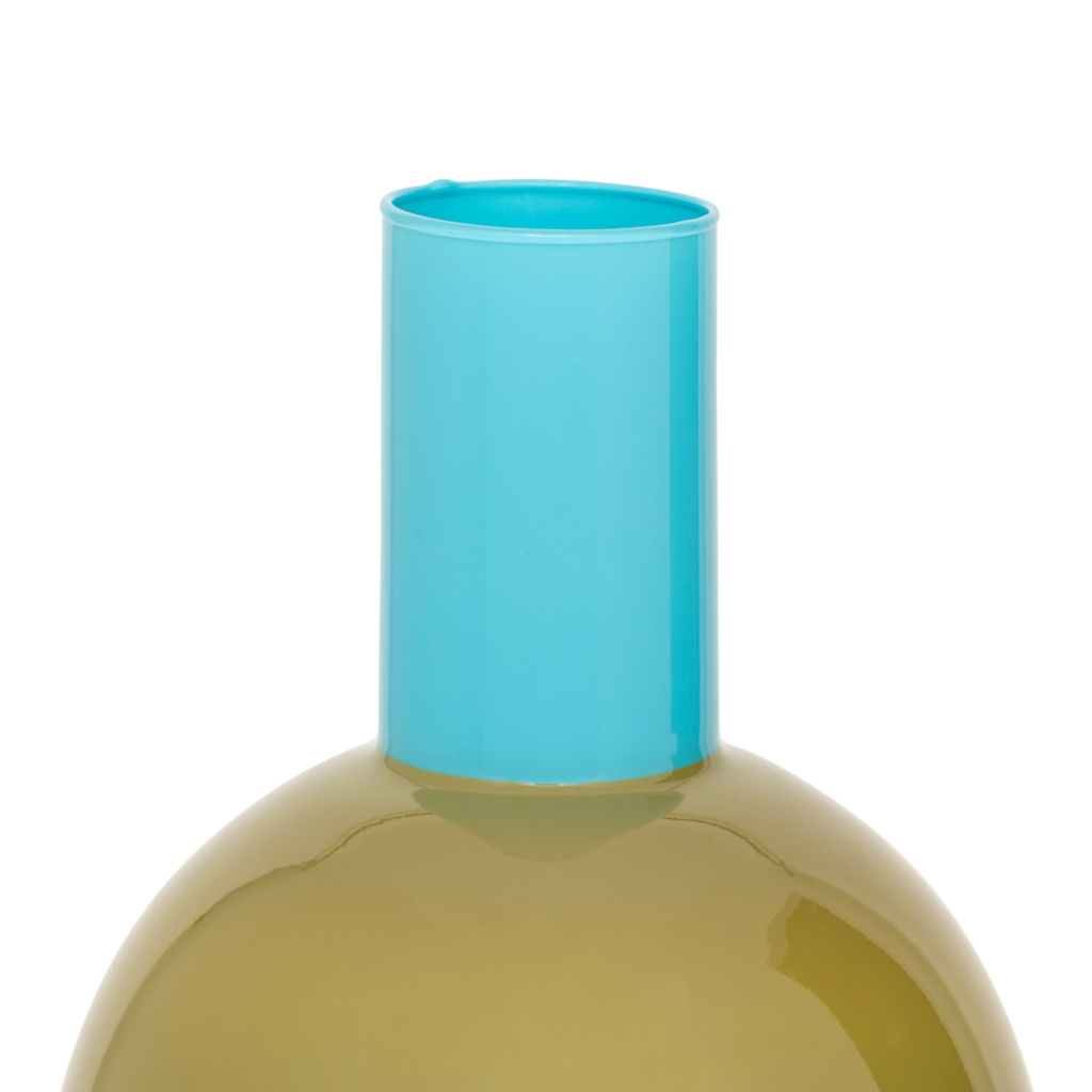 Wazon szklany LAHJA blau mit grünem