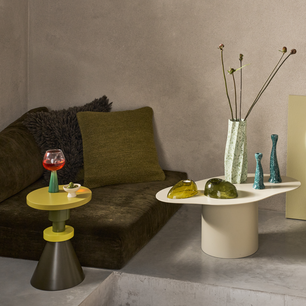 Teelichthalter KIVI aus grünem Glas