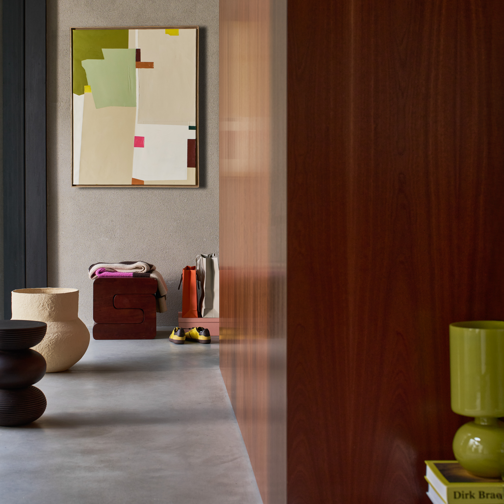 Wanddekoration VARIKAS beige mit grün