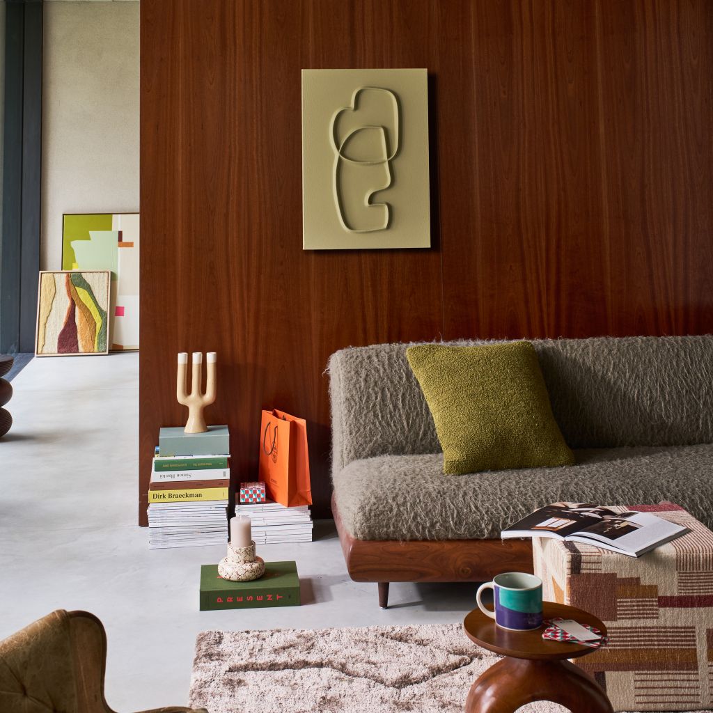 Wanddekoration VARIKAS beige mit grün