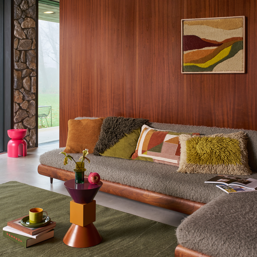 Textil Wanddekoration VUORI braun