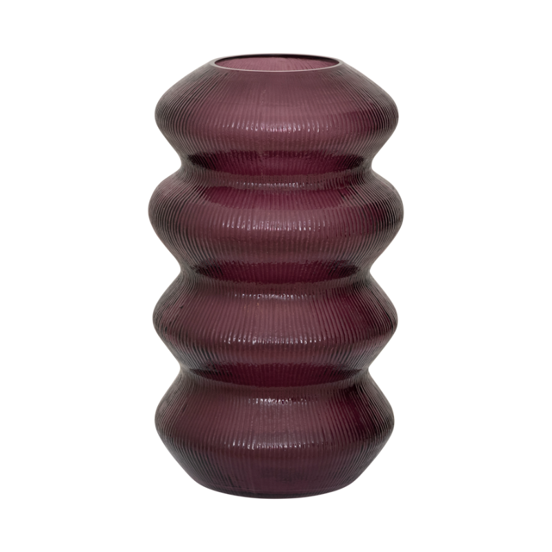 Burgundy Glass Vase LILY