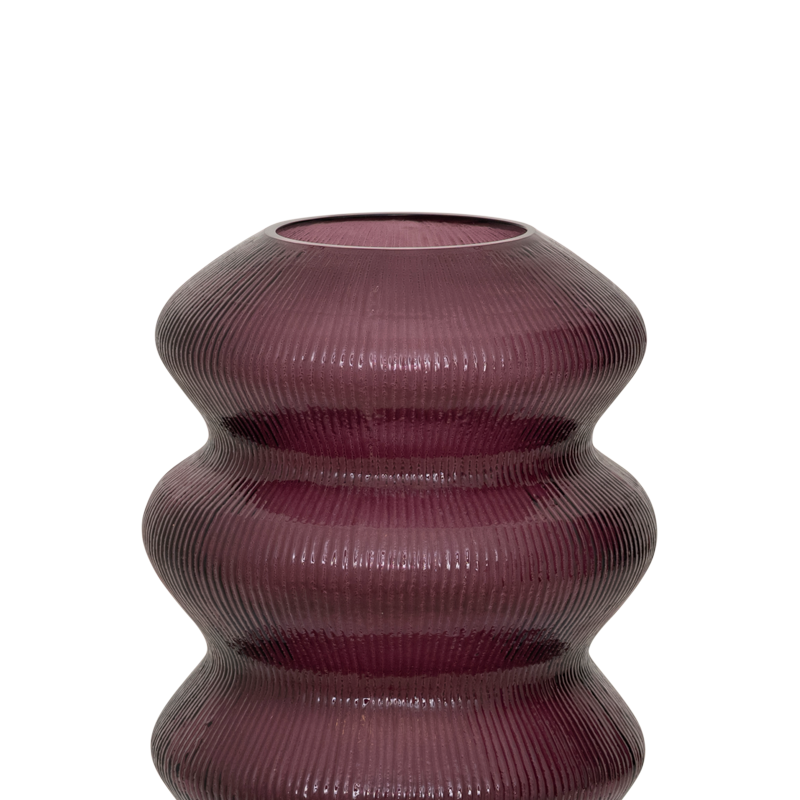 Burgundy Glass Vase LILY