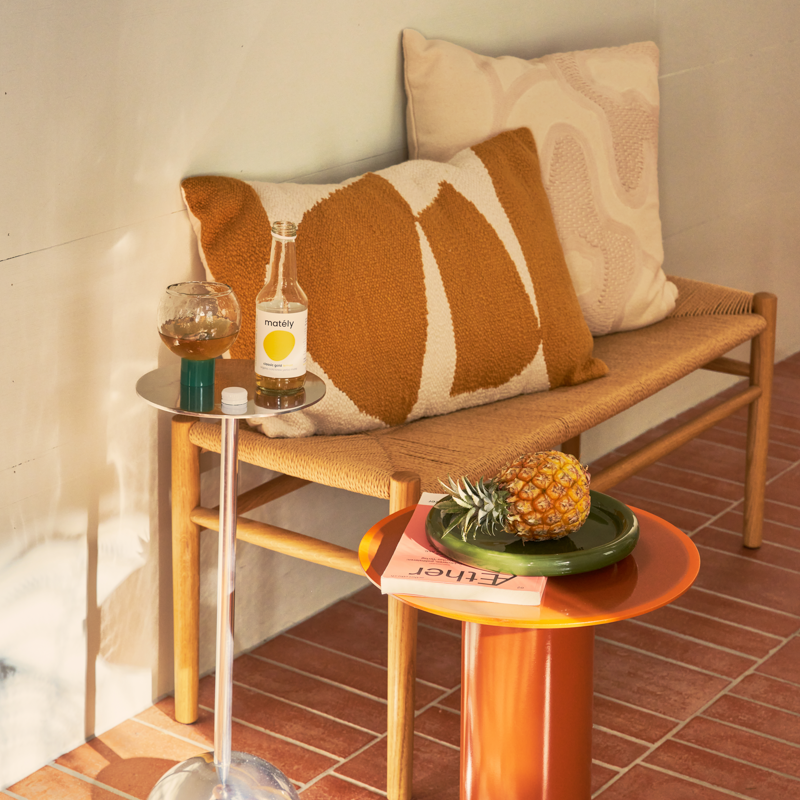 KEDI Cream Pillow with Embroidered Pattern