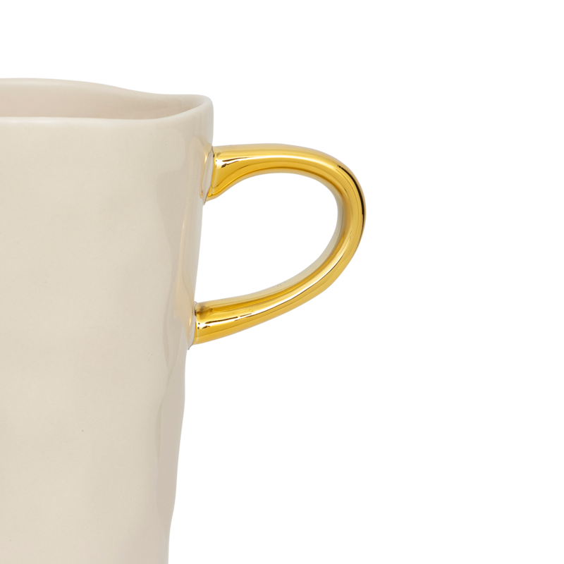 Kubek do latte GOOD MORNING kremowy ze złotym, marka Urban Nature Culture