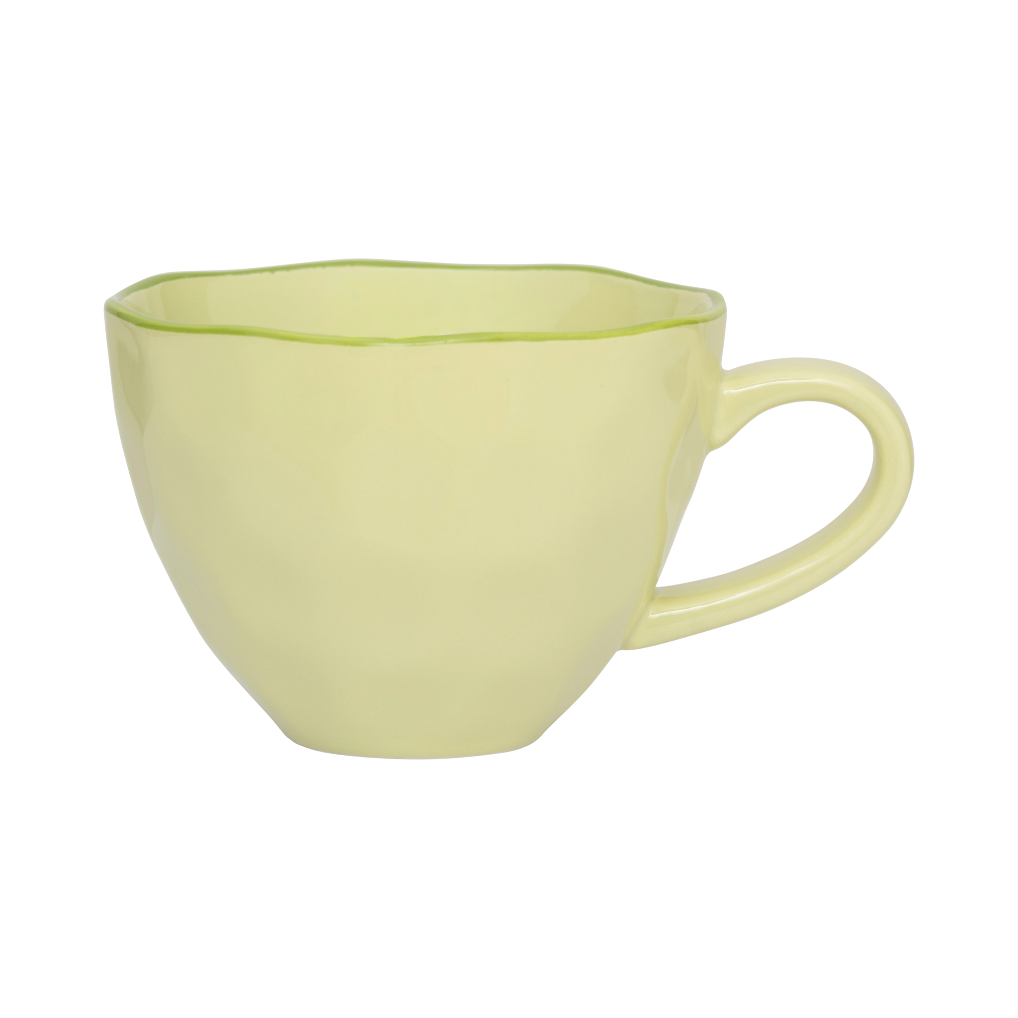 GOOD MORNING green cappuccino mug