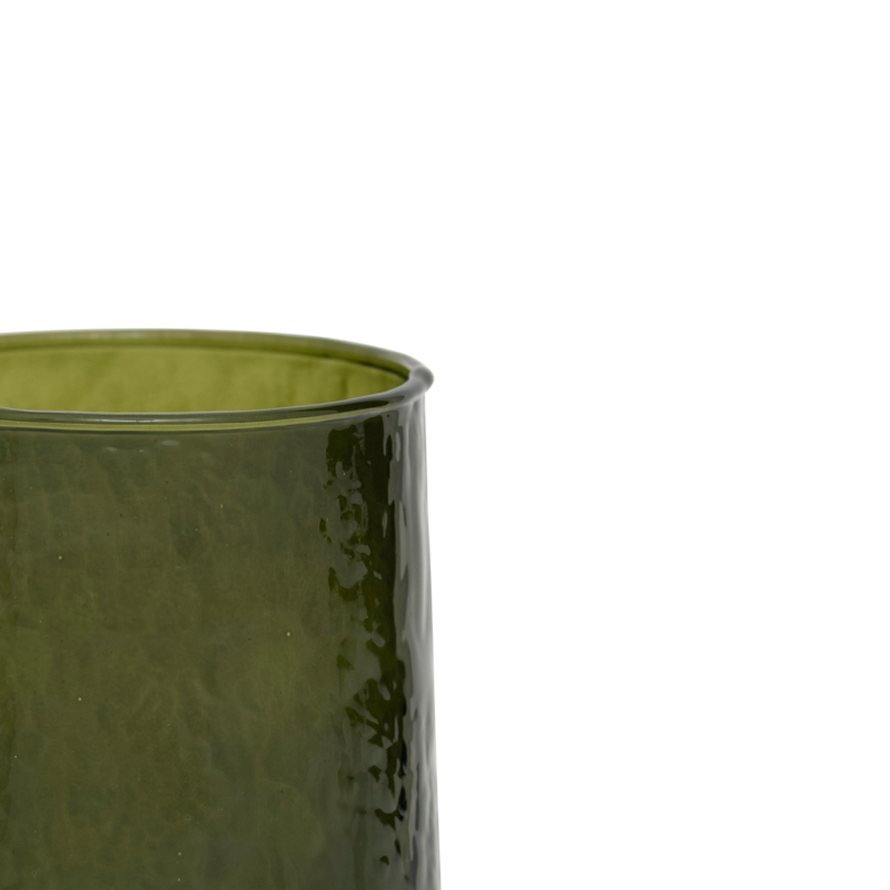 Glas HAMMERED grünes Glas