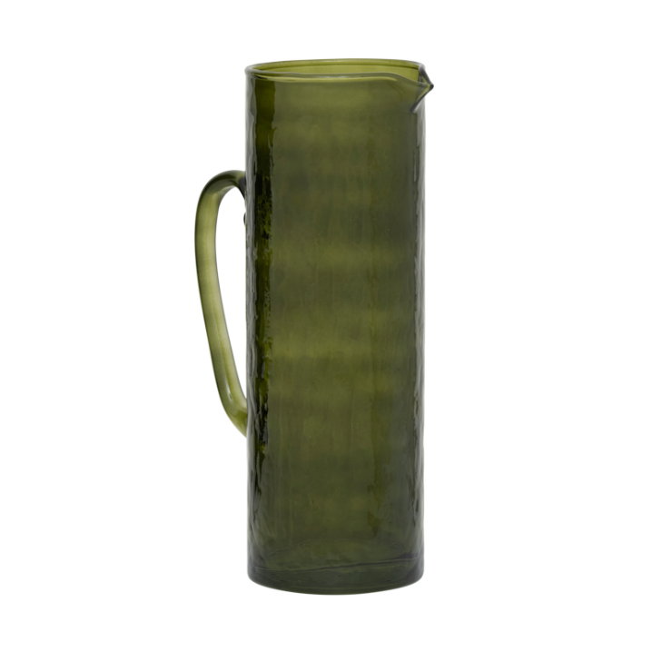 Kanne HAMMERED grünes Glas