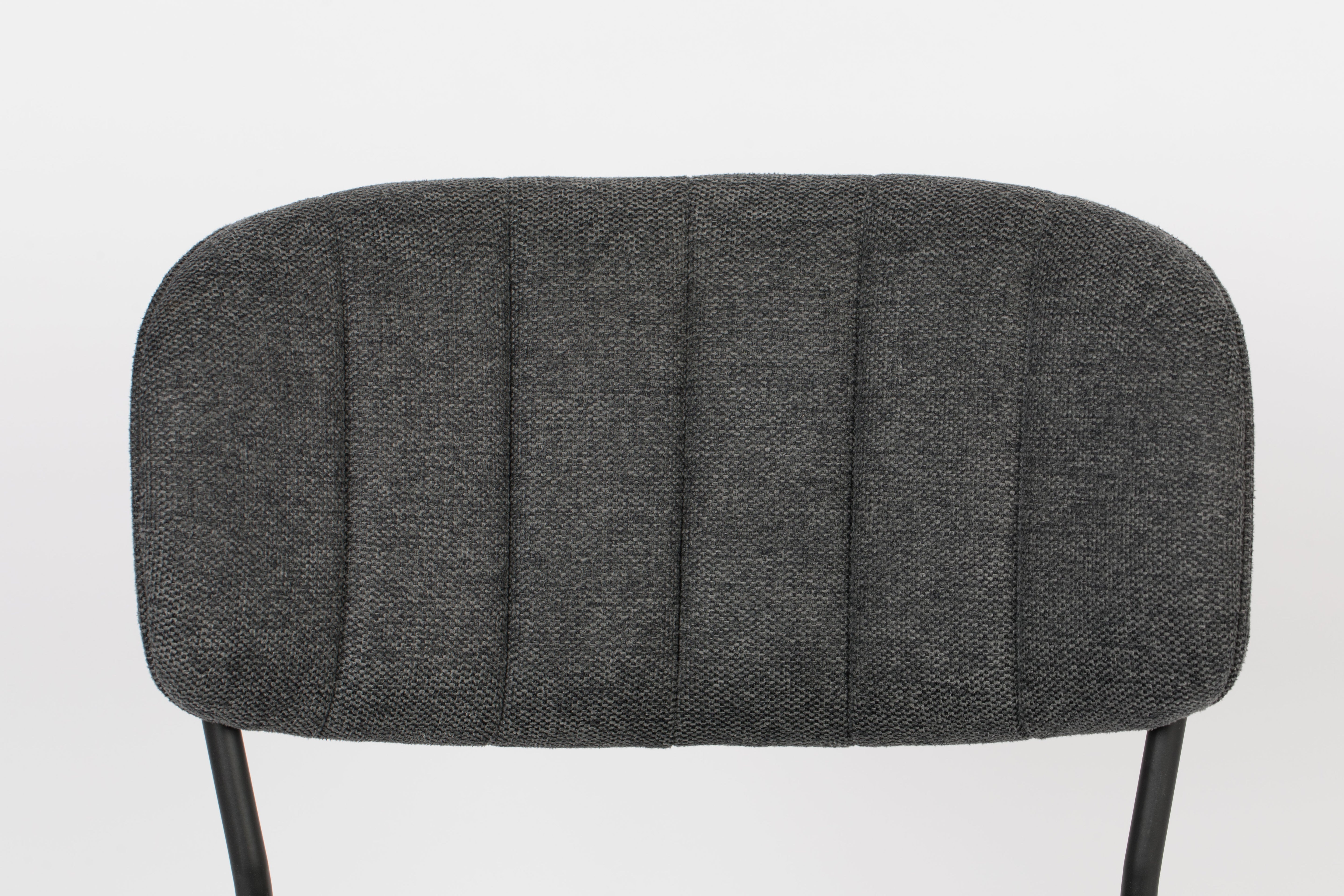 Jolien Dark gray chair with a black base