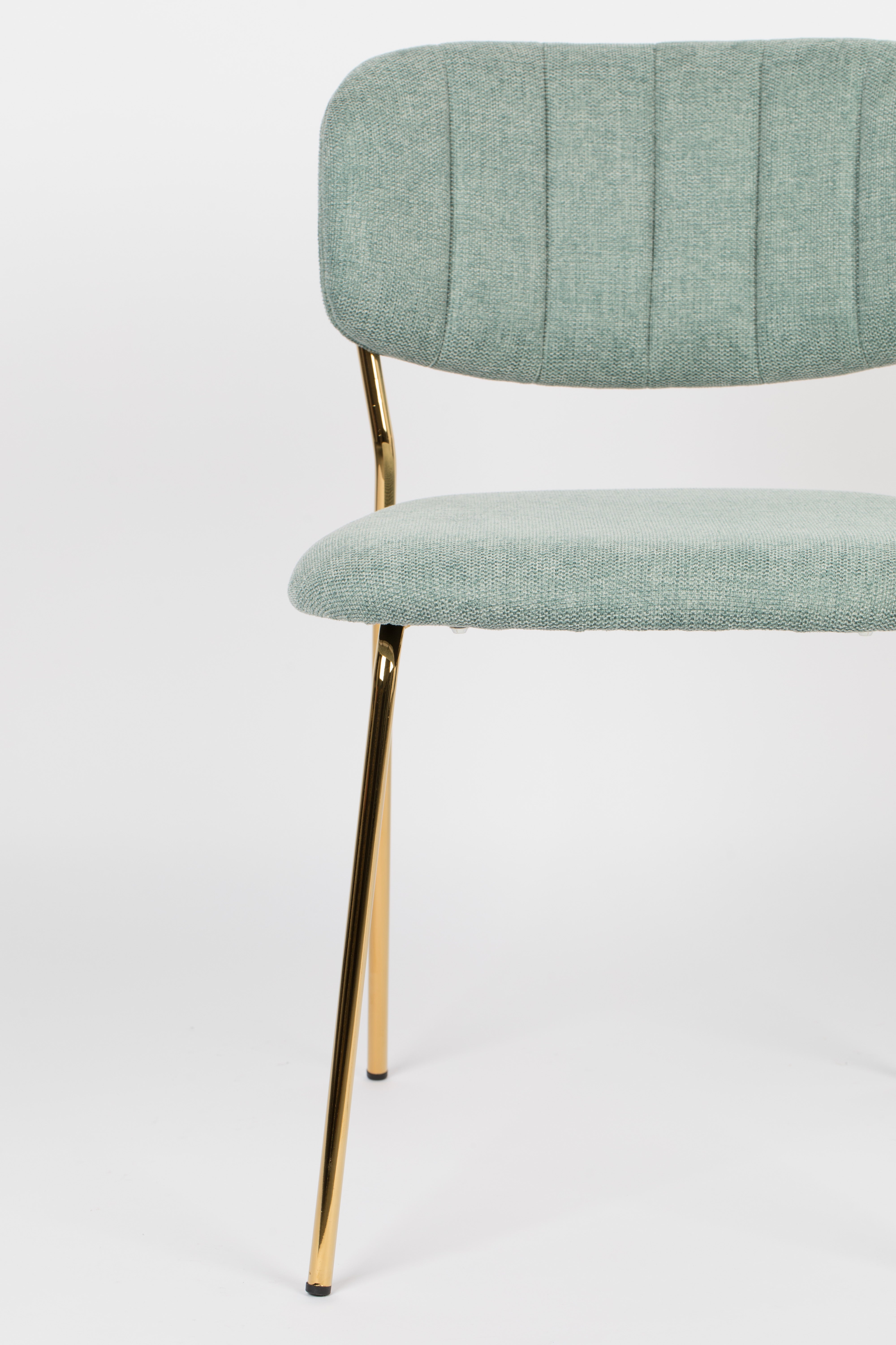 Jolien light -green chair with a golden base