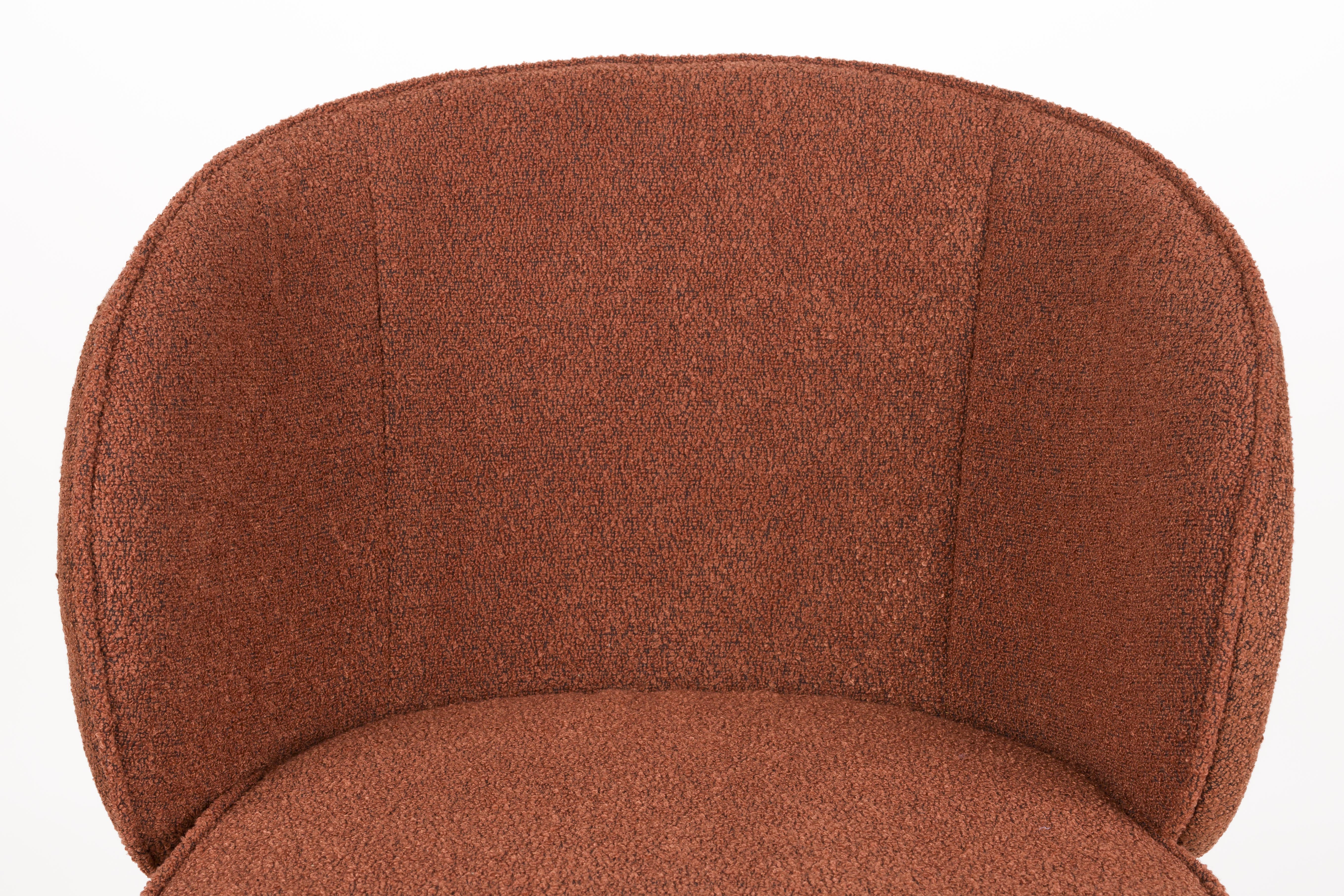 Stuhl JOA Terrakotta mit schwarzem Gestell