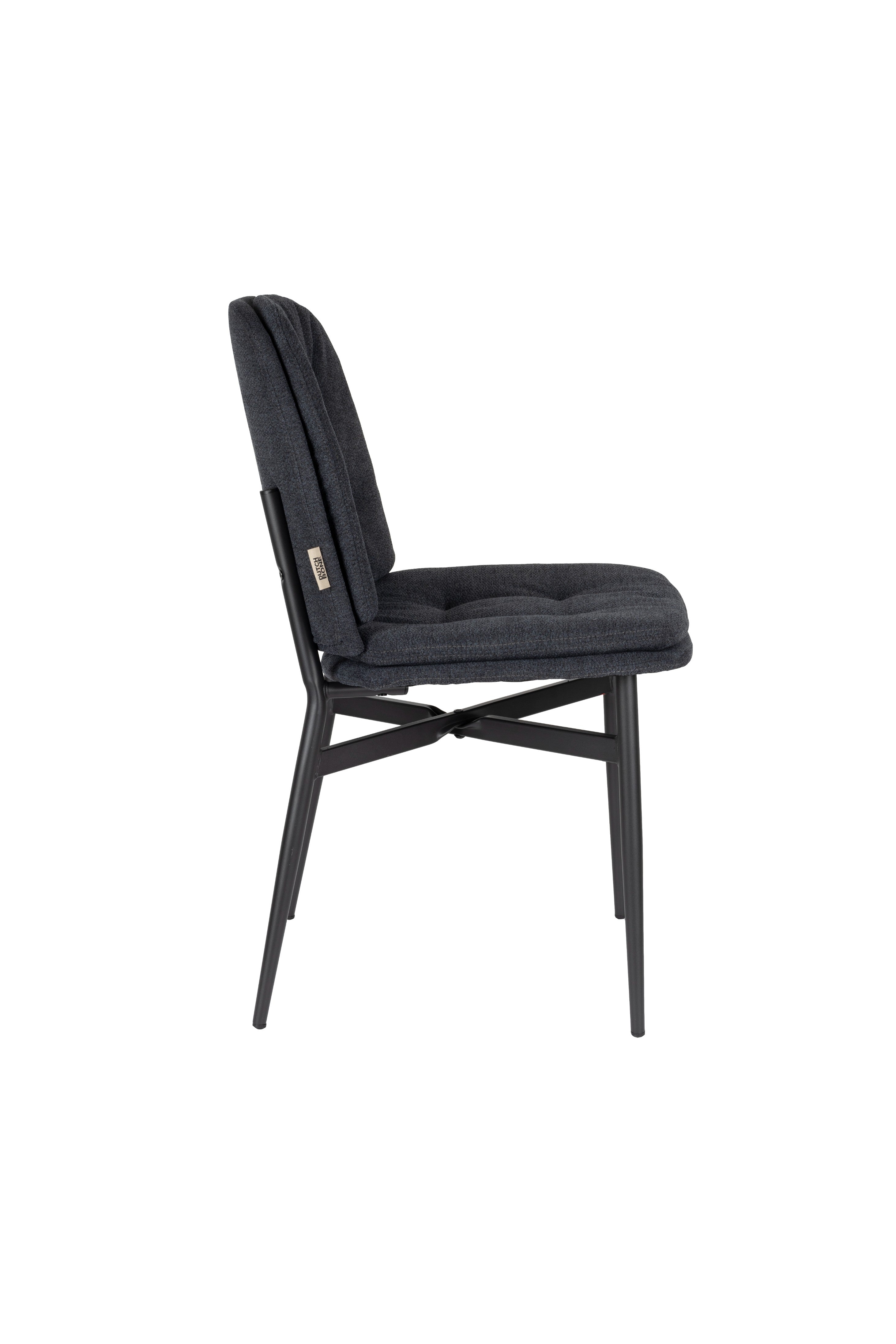 Stuhl JADE dunkelblau mit schwarzem Gestell