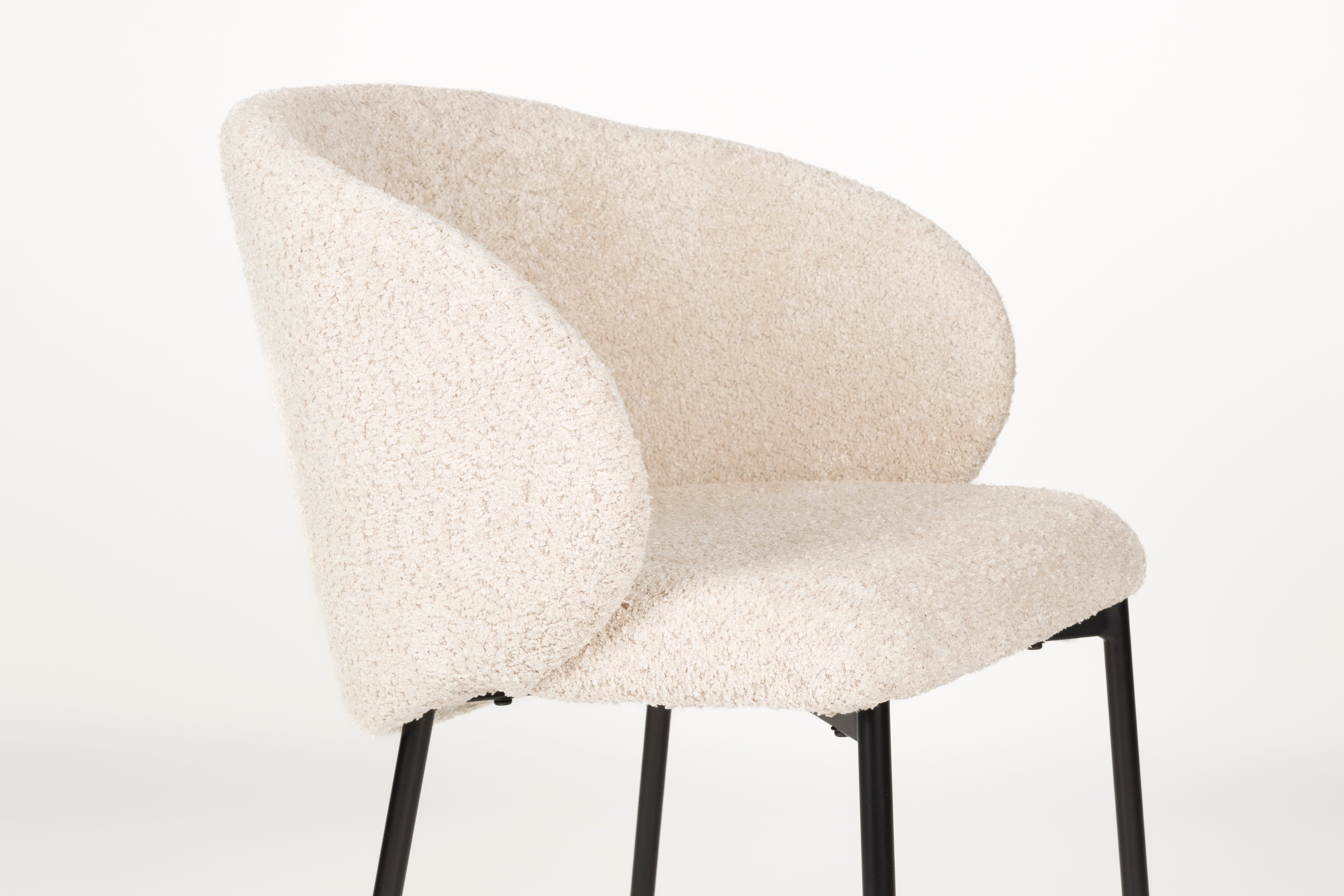 AYLE Chair white with black base