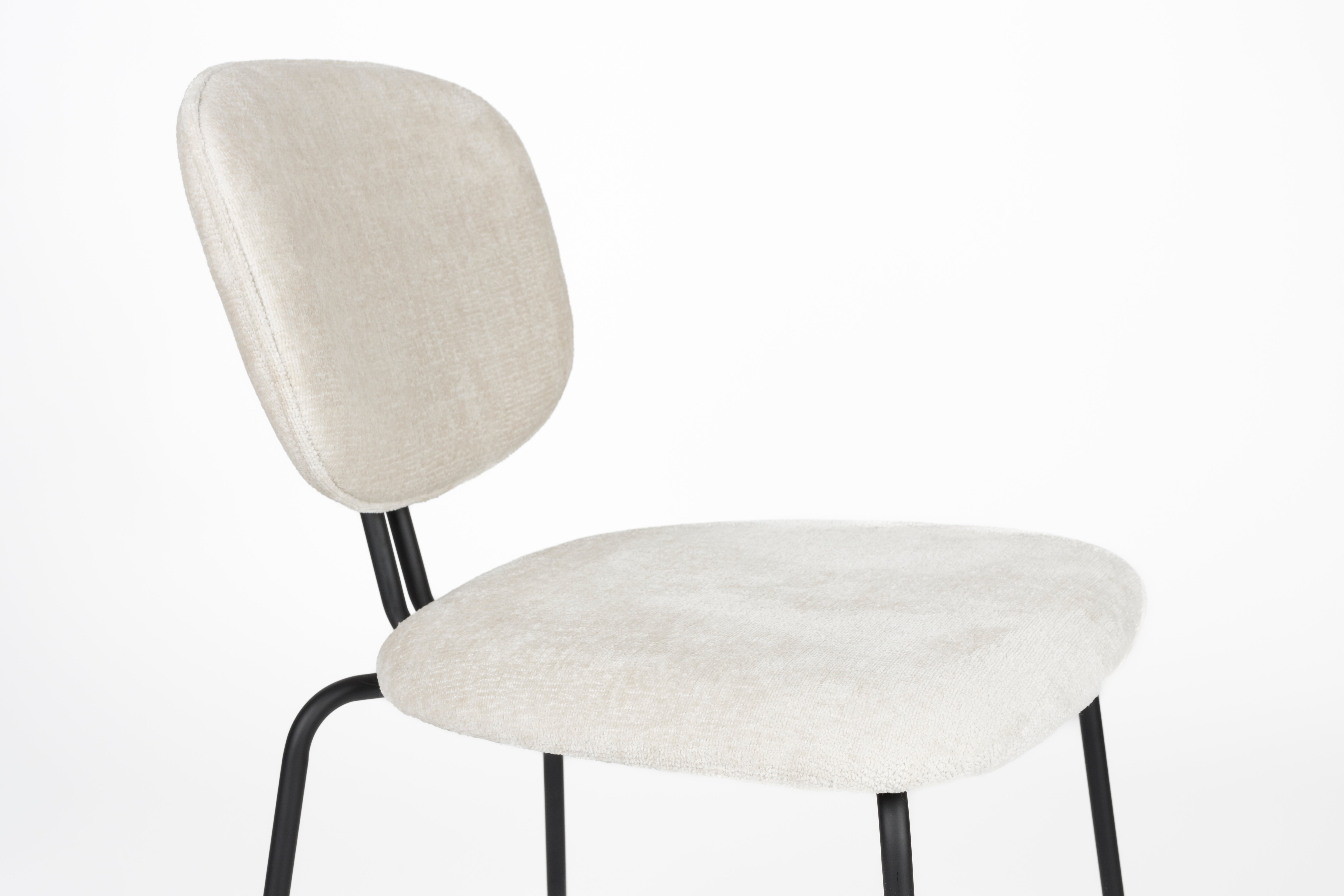BOUTON Chair White with Black Base