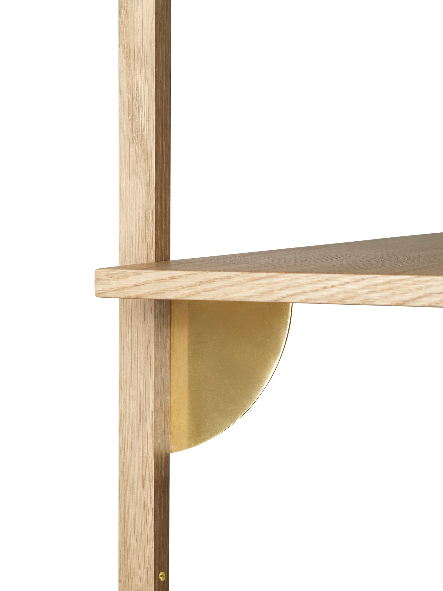 SECTOR TRIPLE NARROW Regal Eichenfurnier mit Messing-Finish
