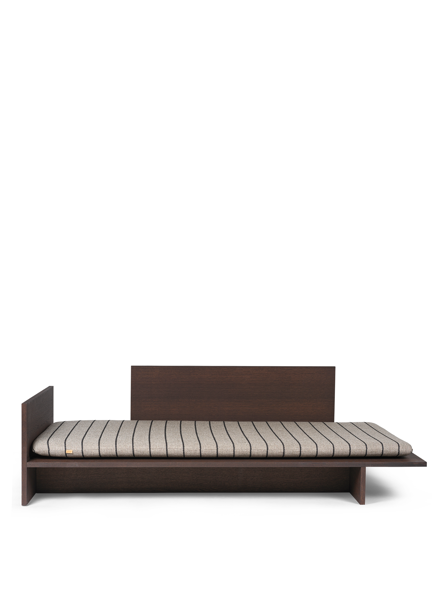 Dunkle Eichenholzsofa