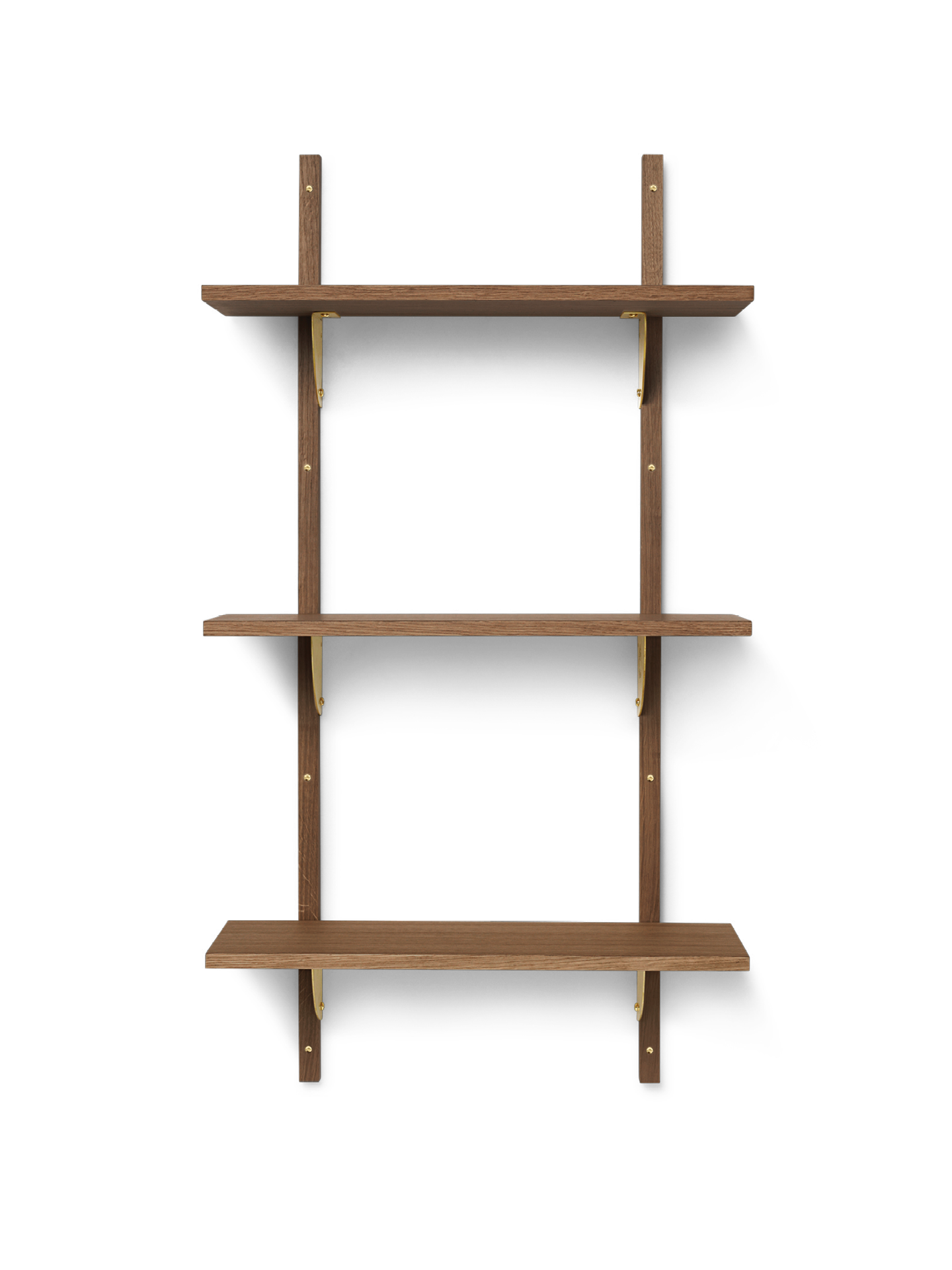 SECTOR TRIPLE NARROW shelf in smoked oak veneer