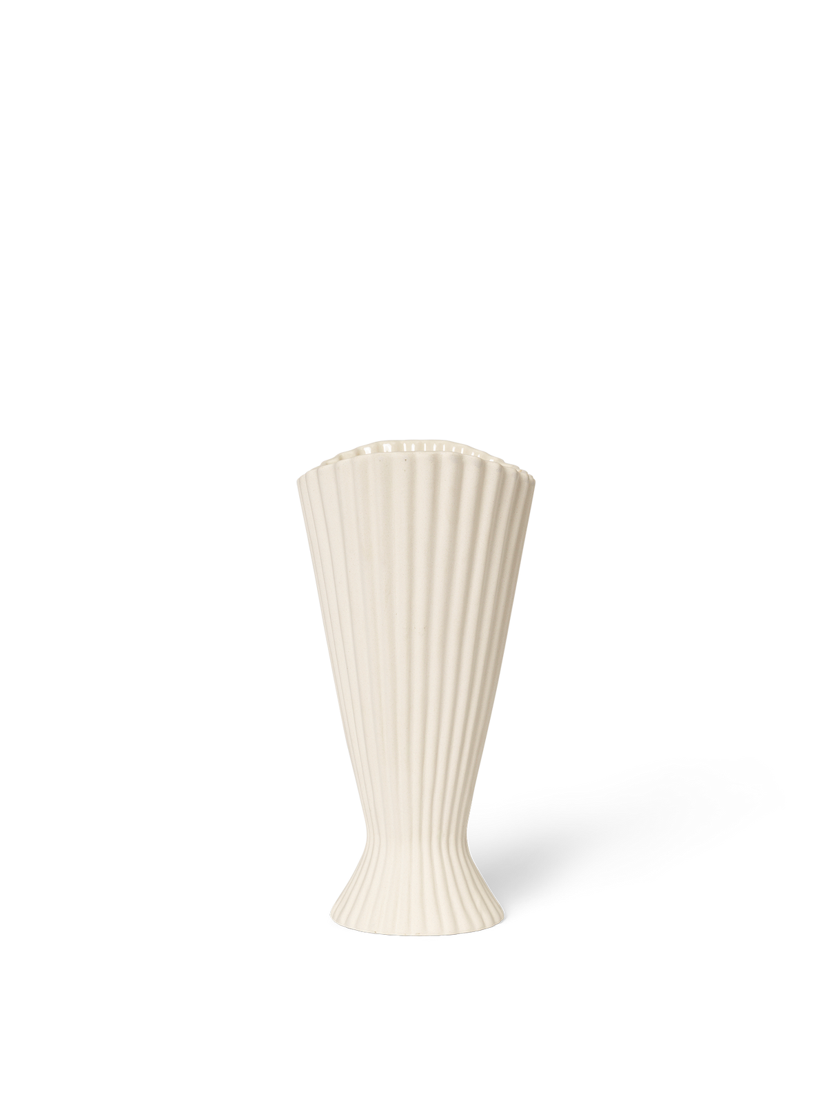Brunnenvase gebrochen weiß