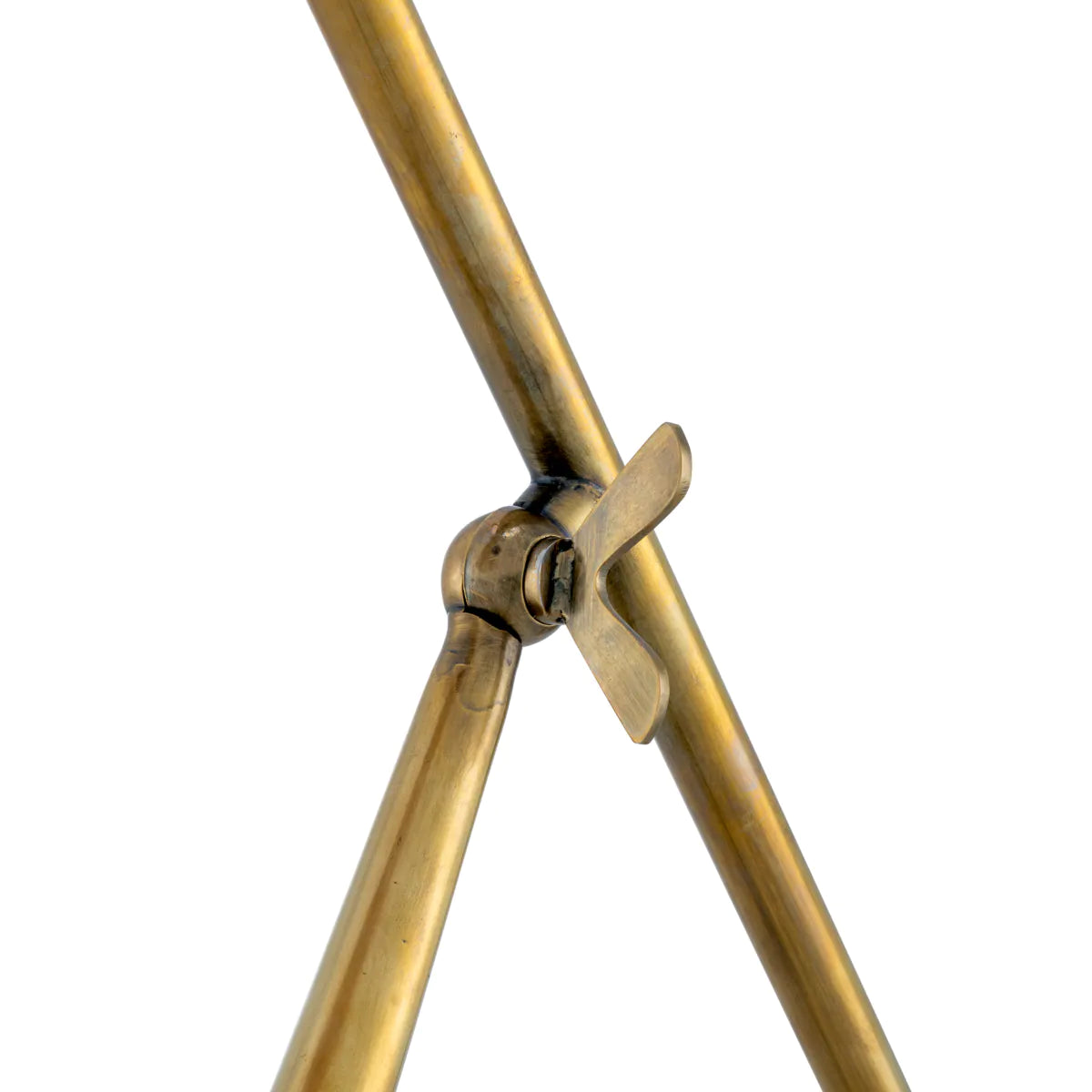 Tischlampe KON TIKI Rattan mit antikem Gold