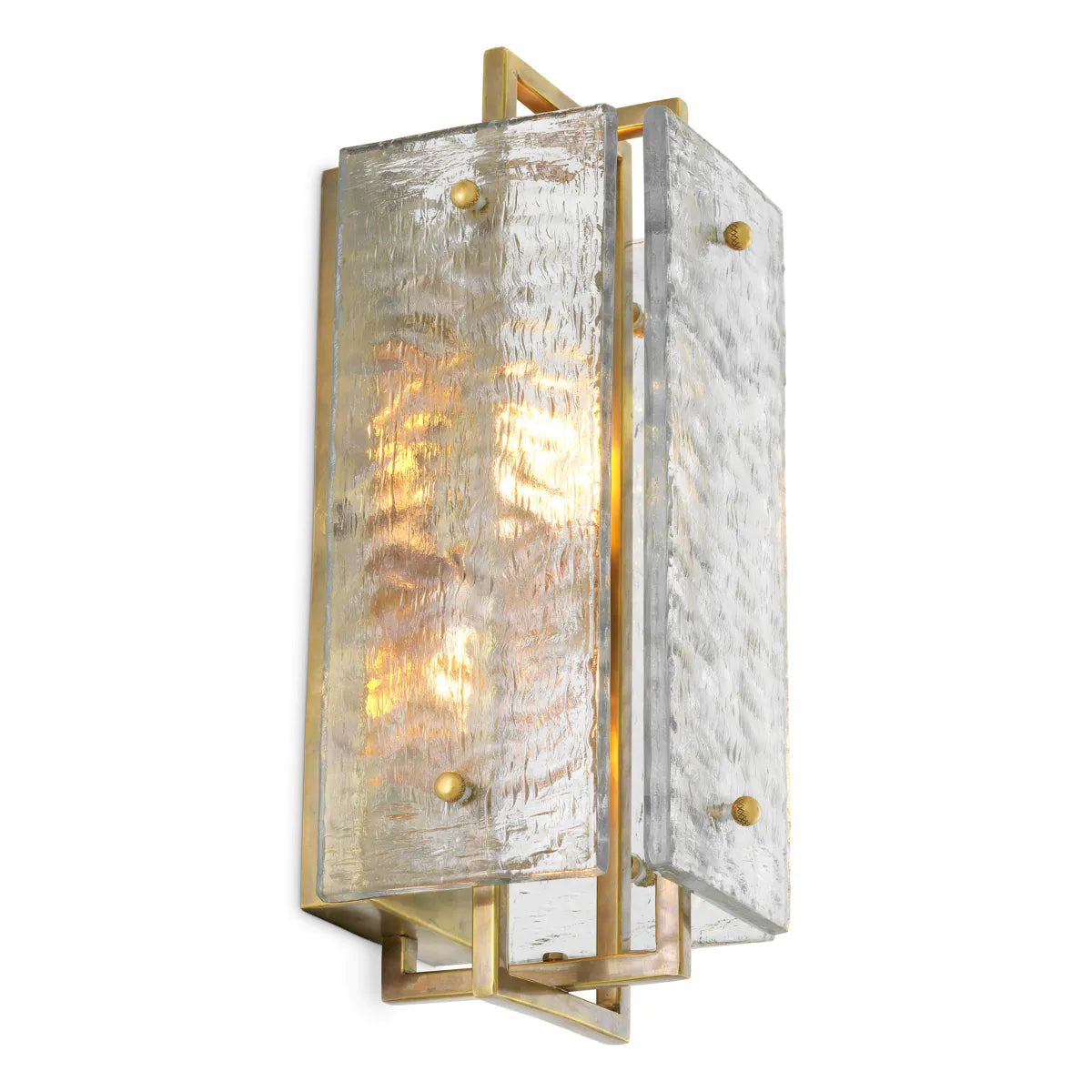 Wandleuchte SOLARA antikes Messing