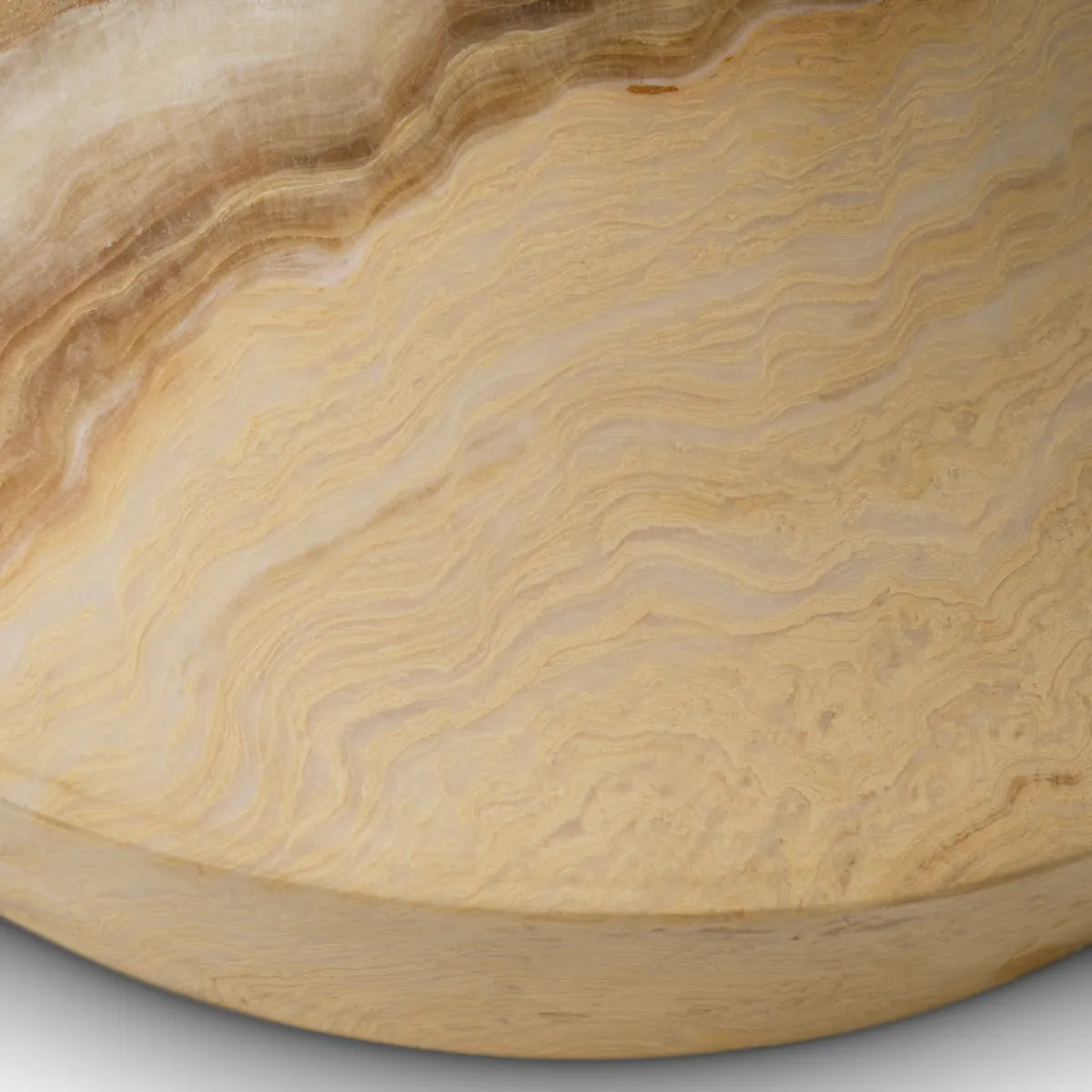 PUGLIA Table Set Oak Wood with Onyx Base