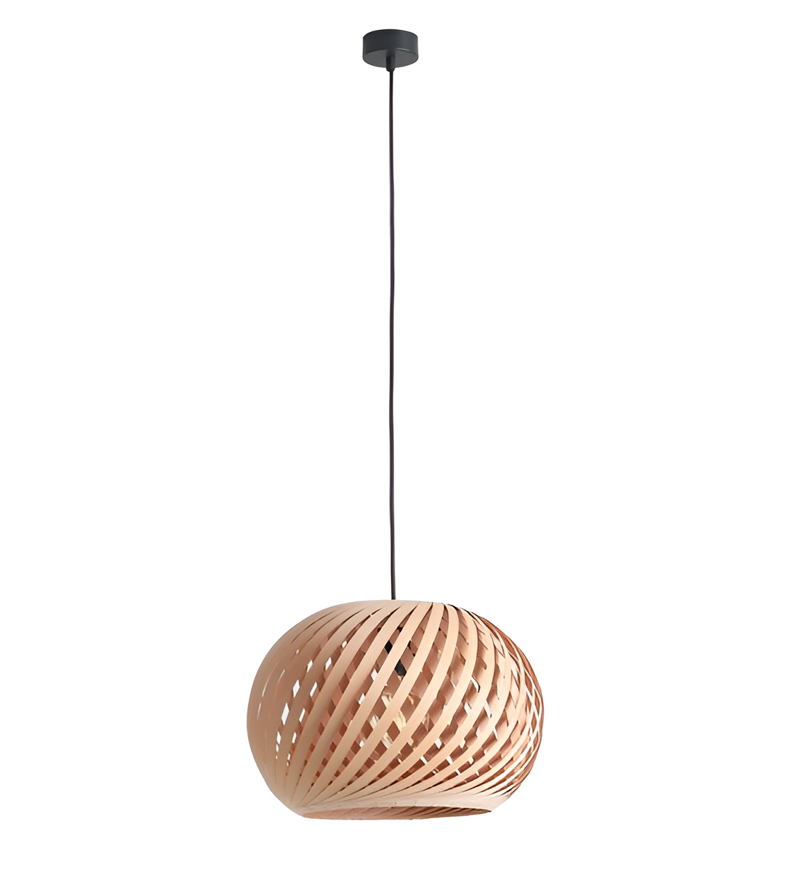 Nature cross hanging lamp wood