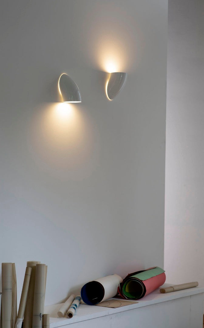 Lampa ścienna GOMITO połyskujący biały