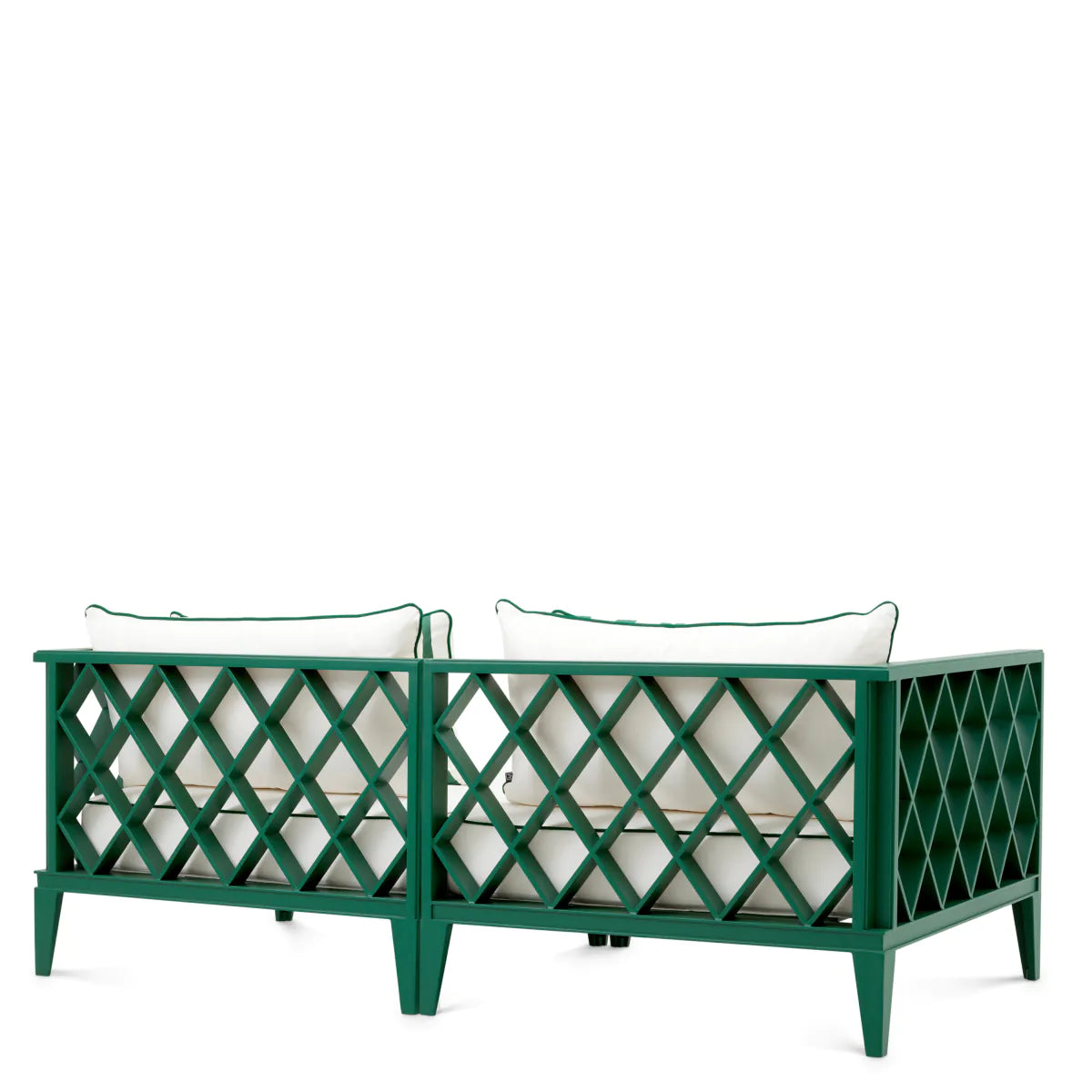 2-seater outdoor sofa OCEAN CLUB green with broken white