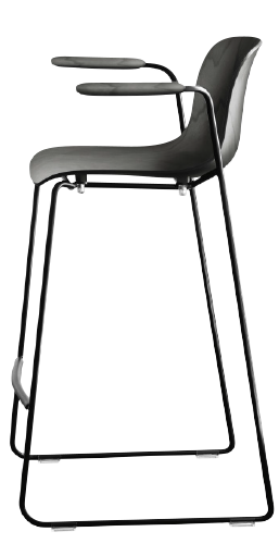 TROY stool black beech wood