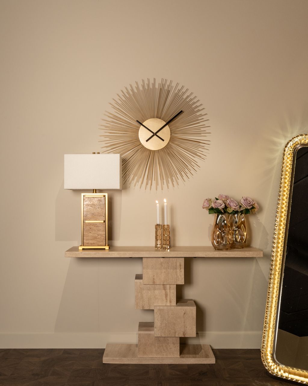 ZOFIA Gold Glass Candle Holder