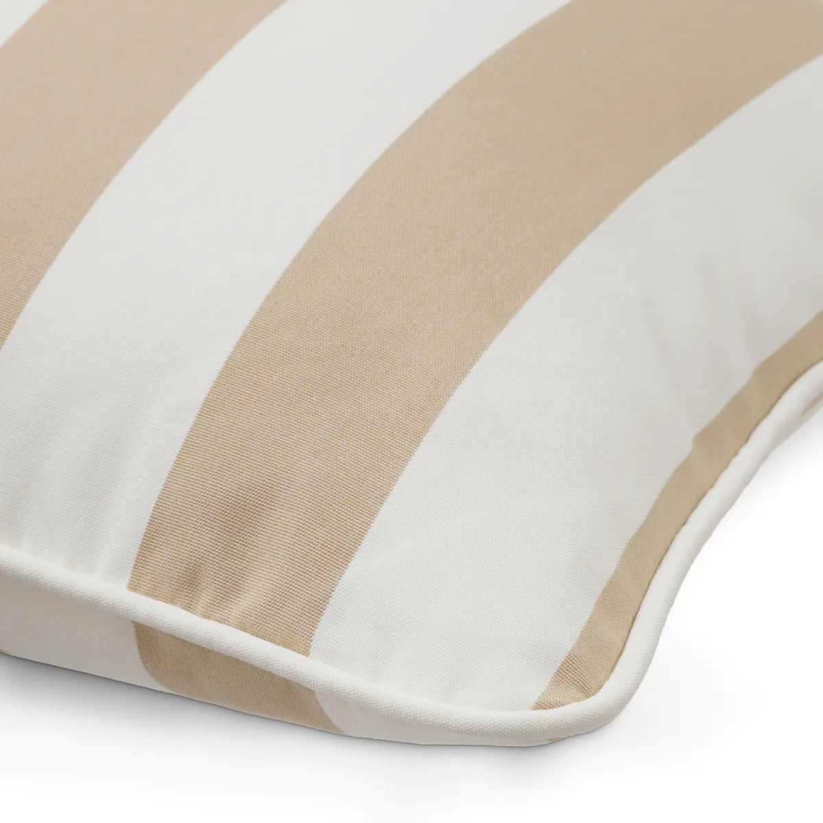 Rectangular garden cushion FLORENT beige with white