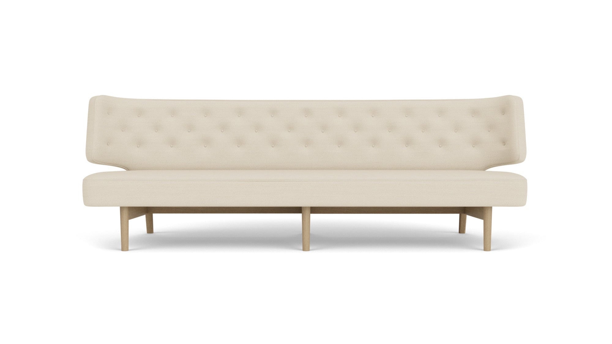 3-seater Sofa RADIOHUS beige with oak base