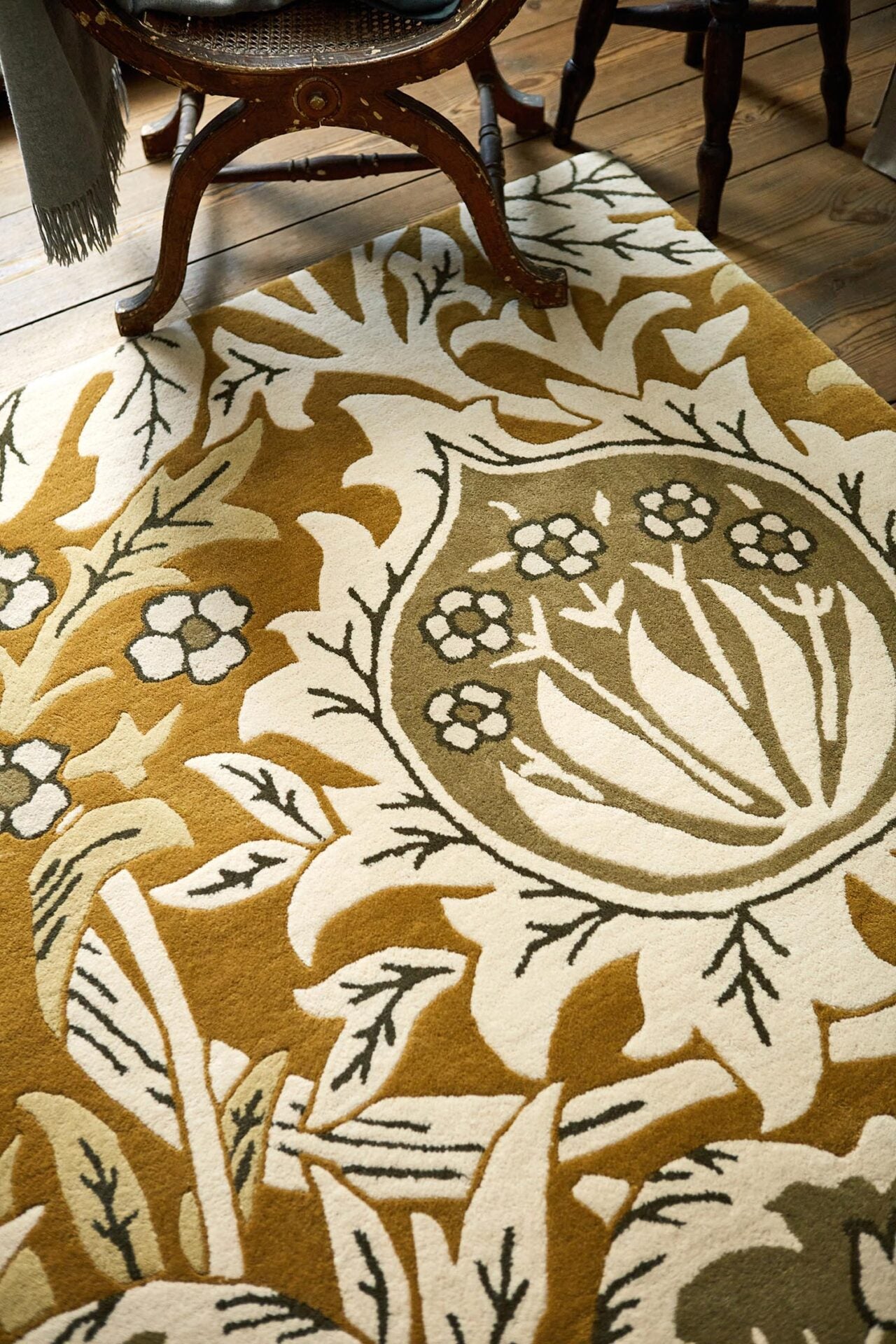 Elmcote gold yellow rug yellow