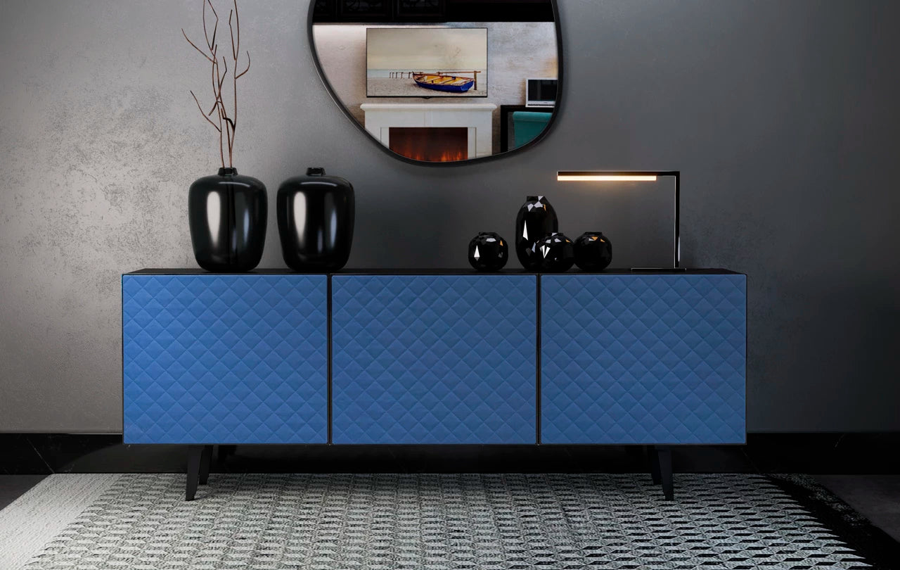 Komoda MELODY granatowa ekoskóra Rosanero    Eye on Design
