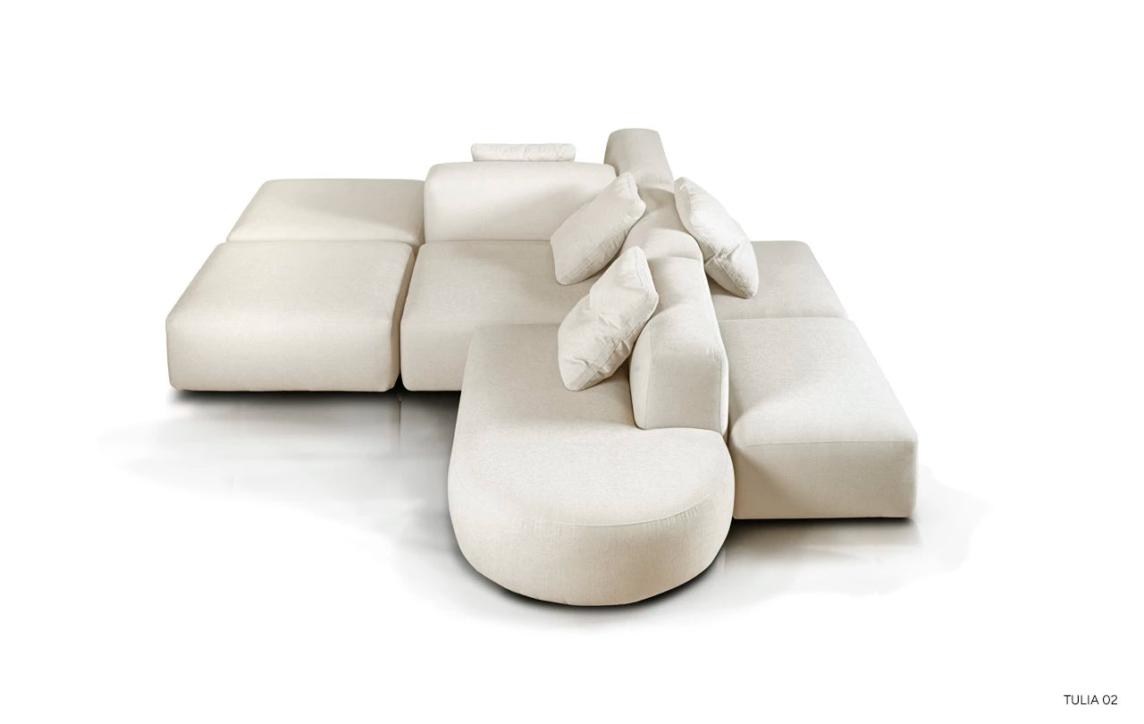 Left-sided corner sofa BABBLE customizable