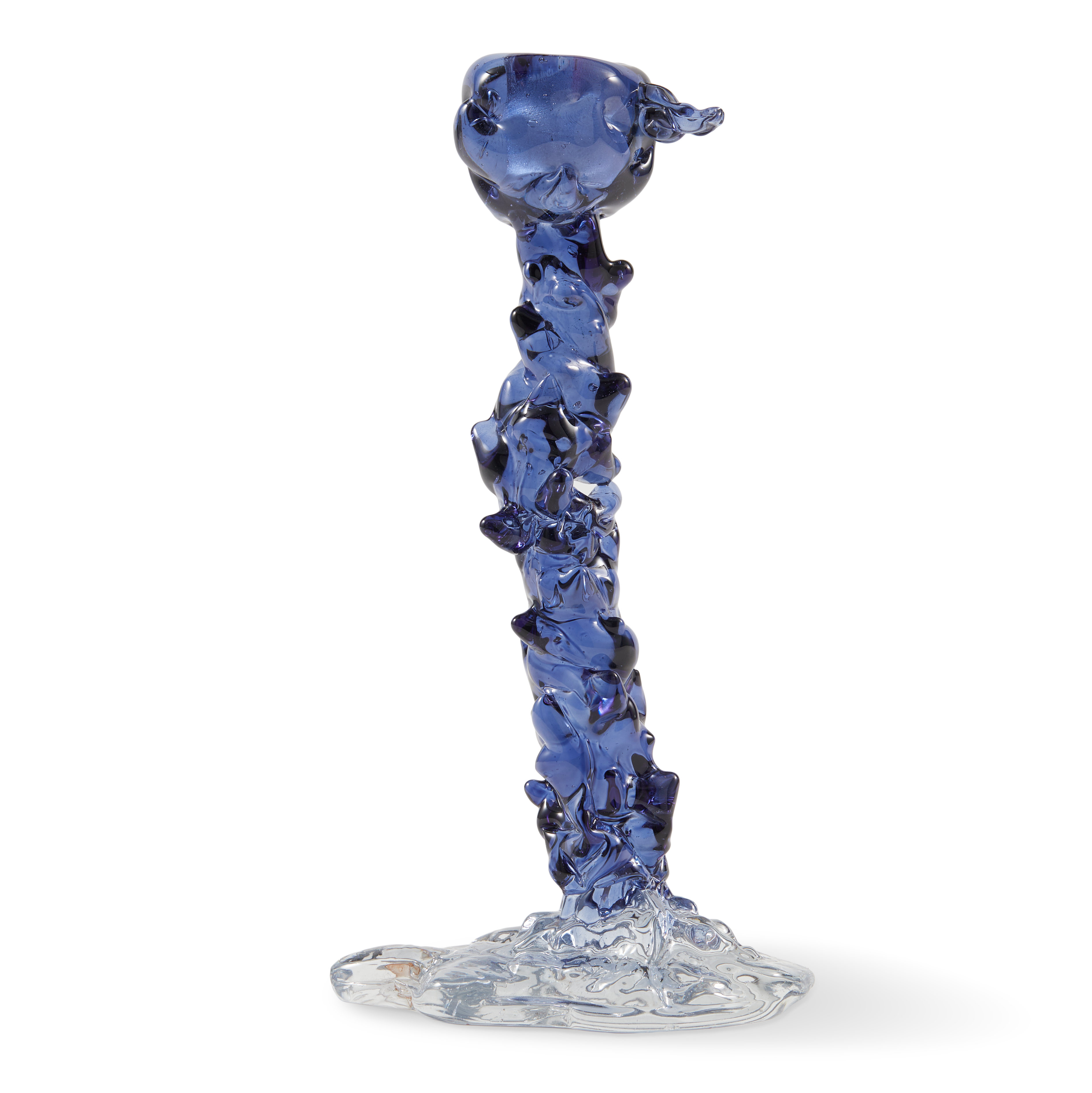 Kerzenhalter GLASS DRIP blau