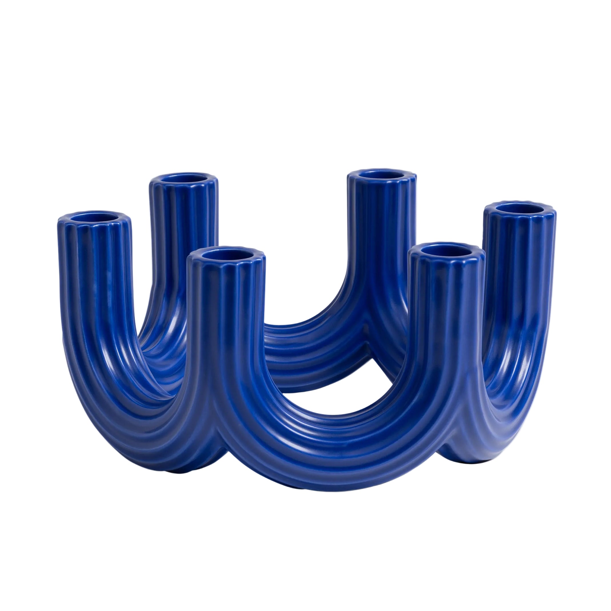 Sechsgliedriger Kerzenhalter CHURROS blau