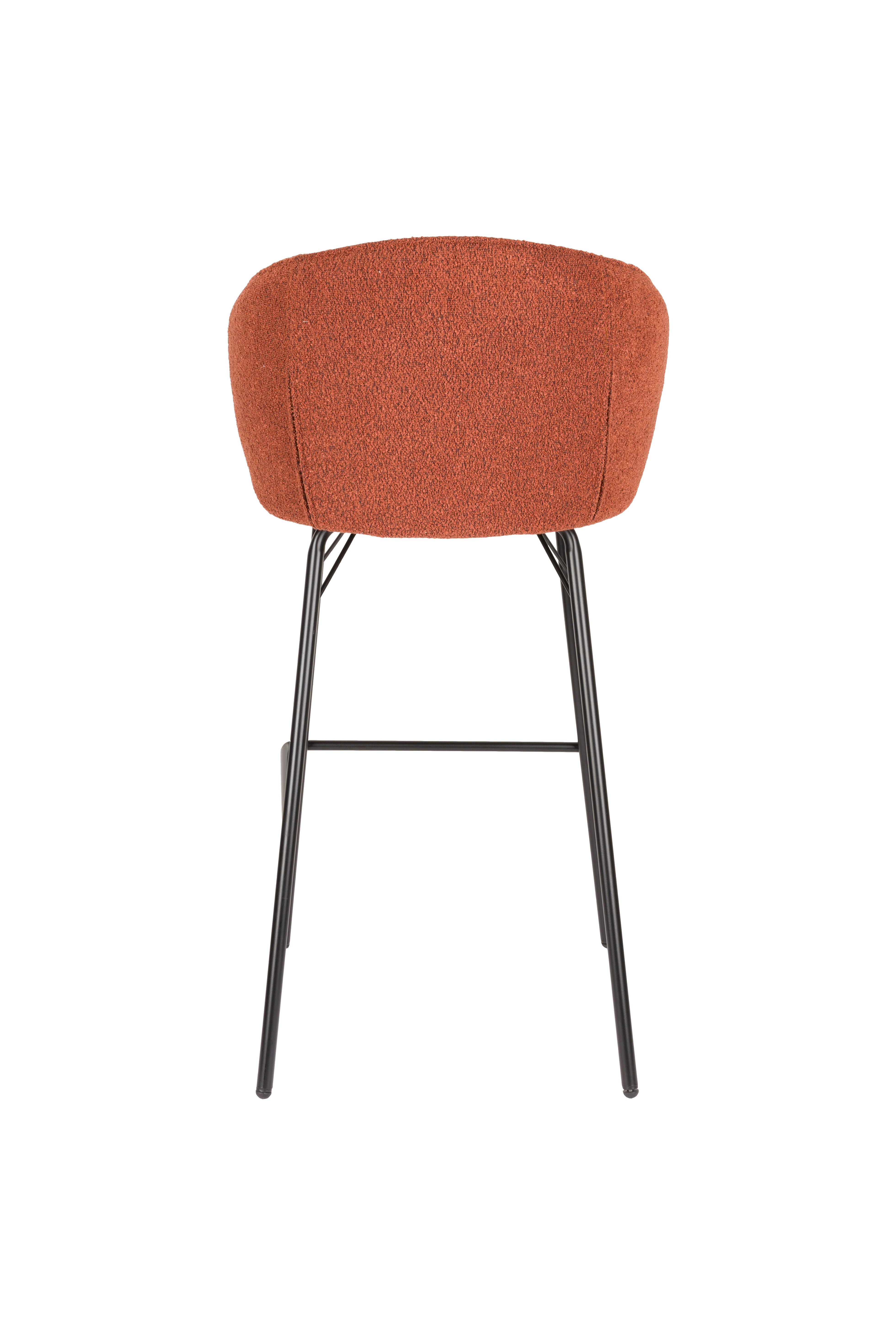 Hocker JOA terrakotta mit schwarzem Fuß