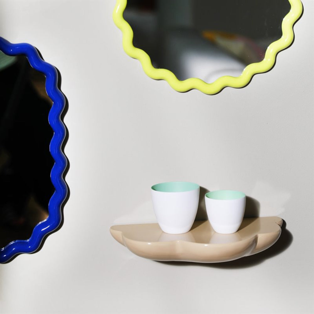 Round Mirror ZIGZAG Yellow