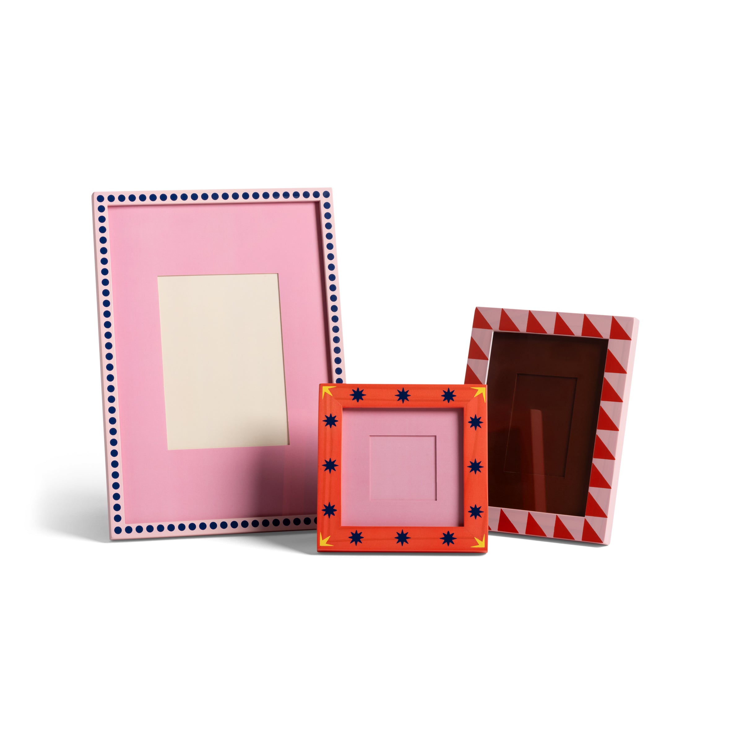 Fotorahmen PATCH rosa mit blau