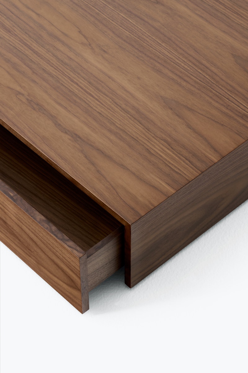 Coffee table with a drawer MASS Walnut veneer