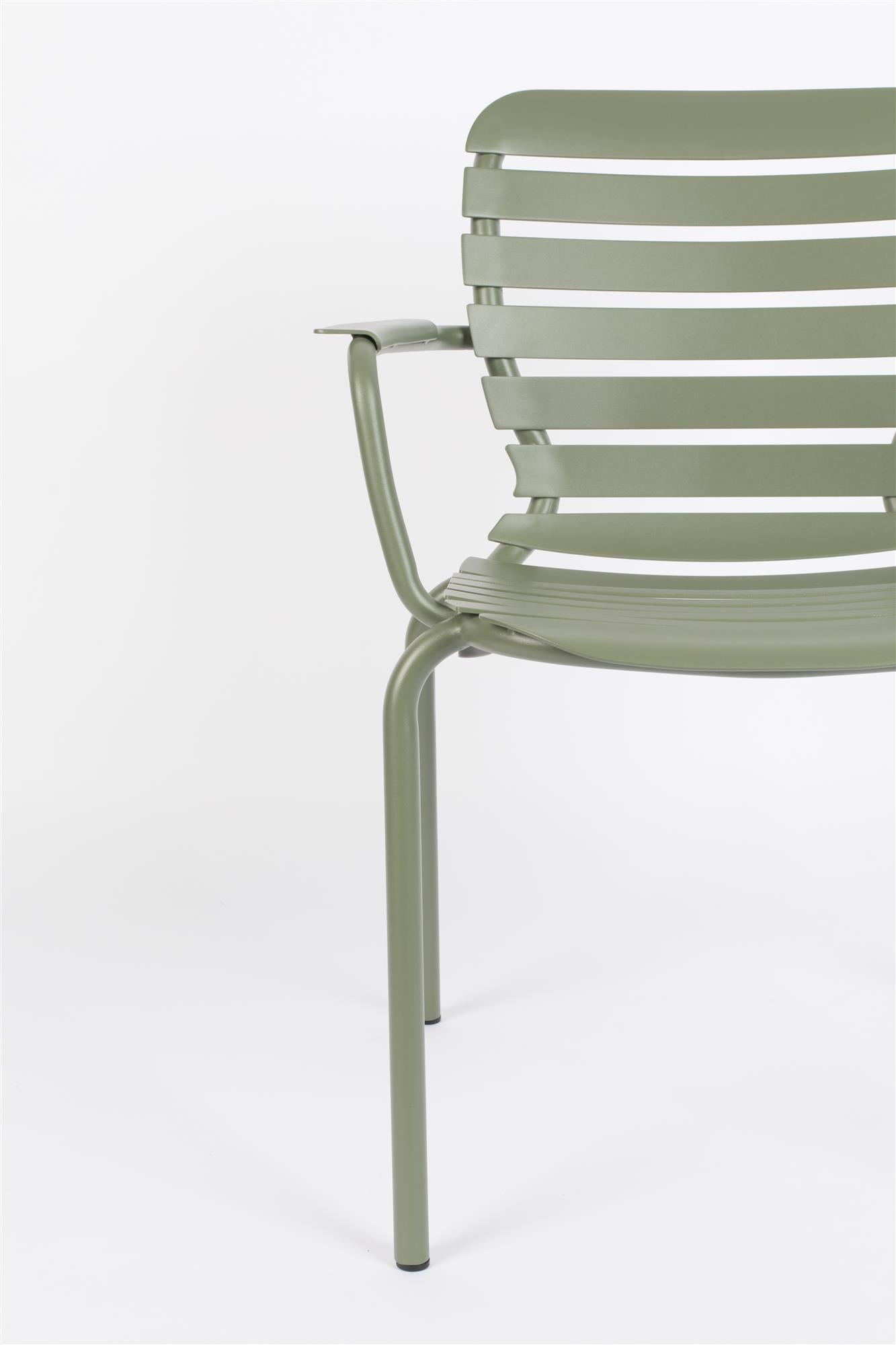 VONDEL green garden chair with armrests