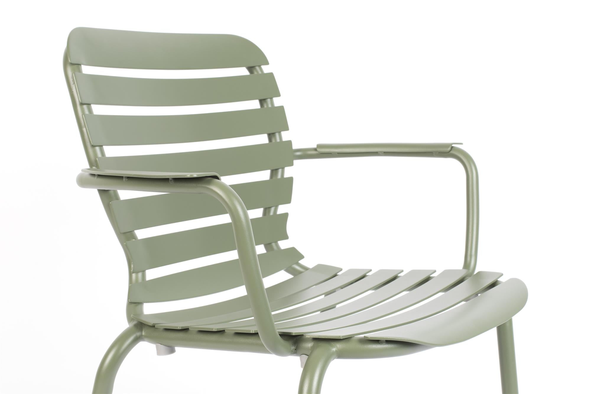 VONDEL green garden chair with armrests