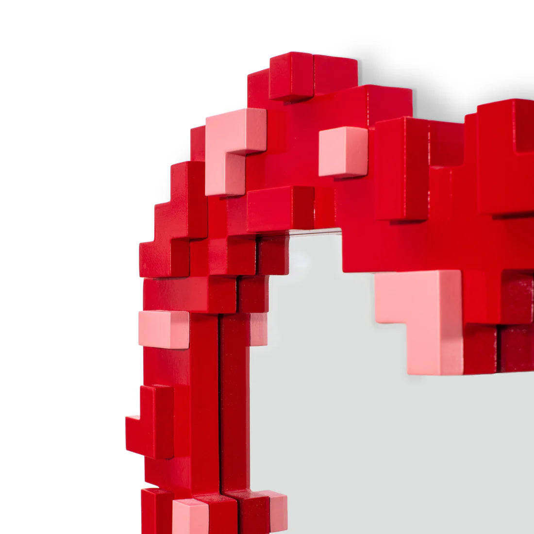 Pixel mirror - Heart red