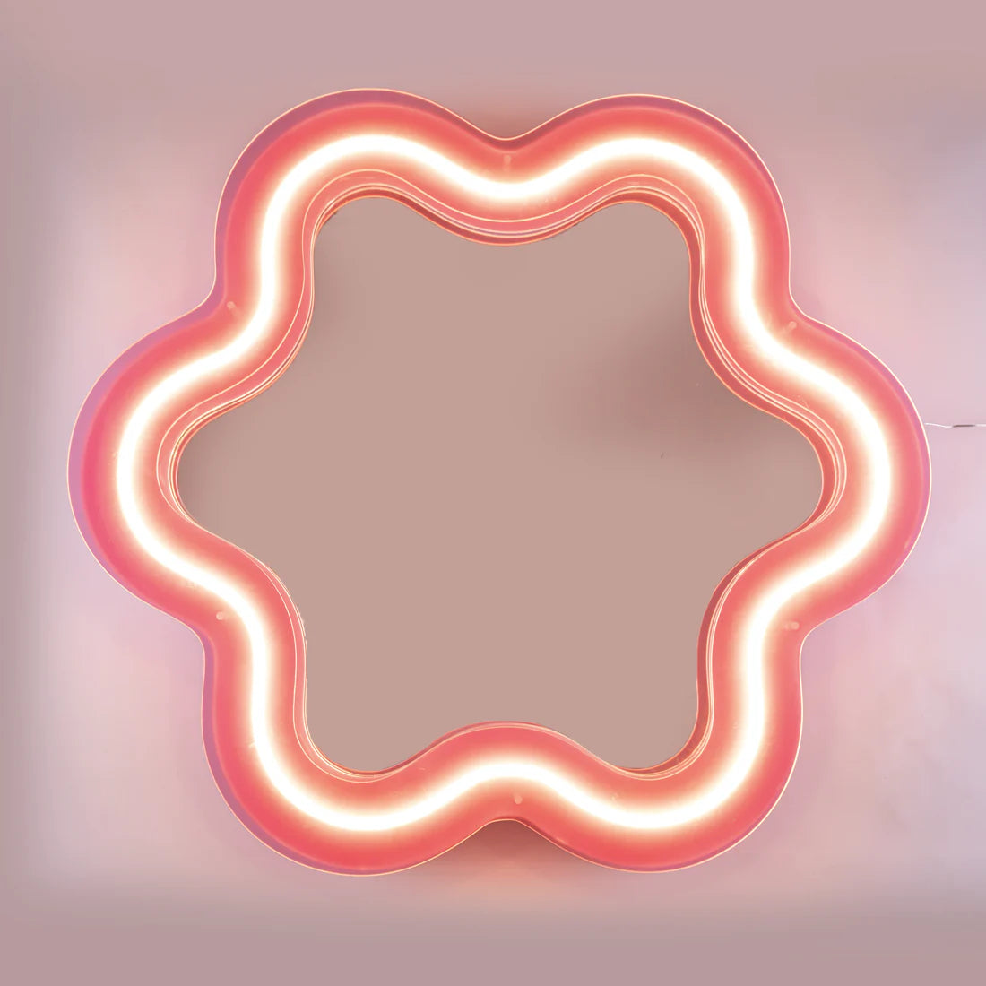 Supercurve mirror - pink flower