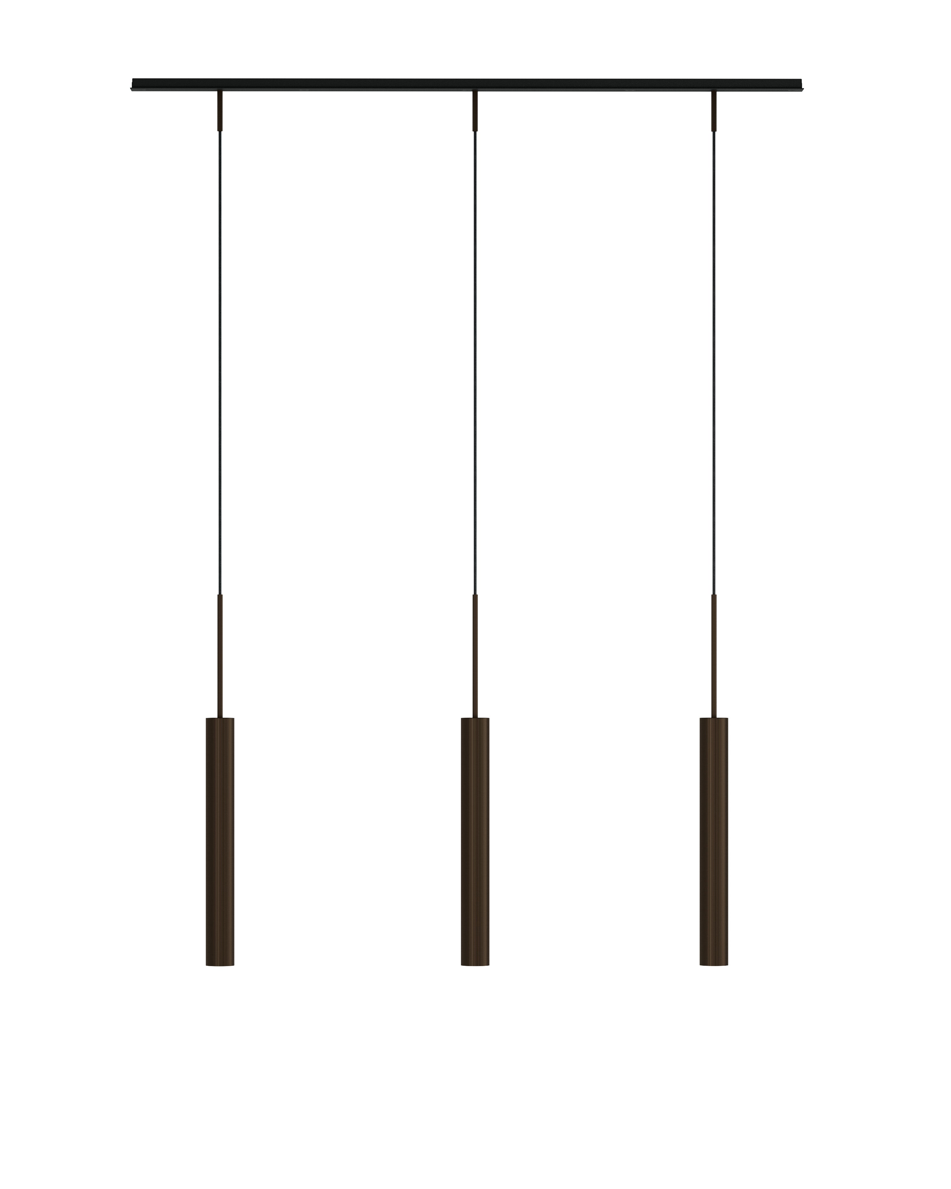 Pendelleuchte TUBULAIRE RAIL braun