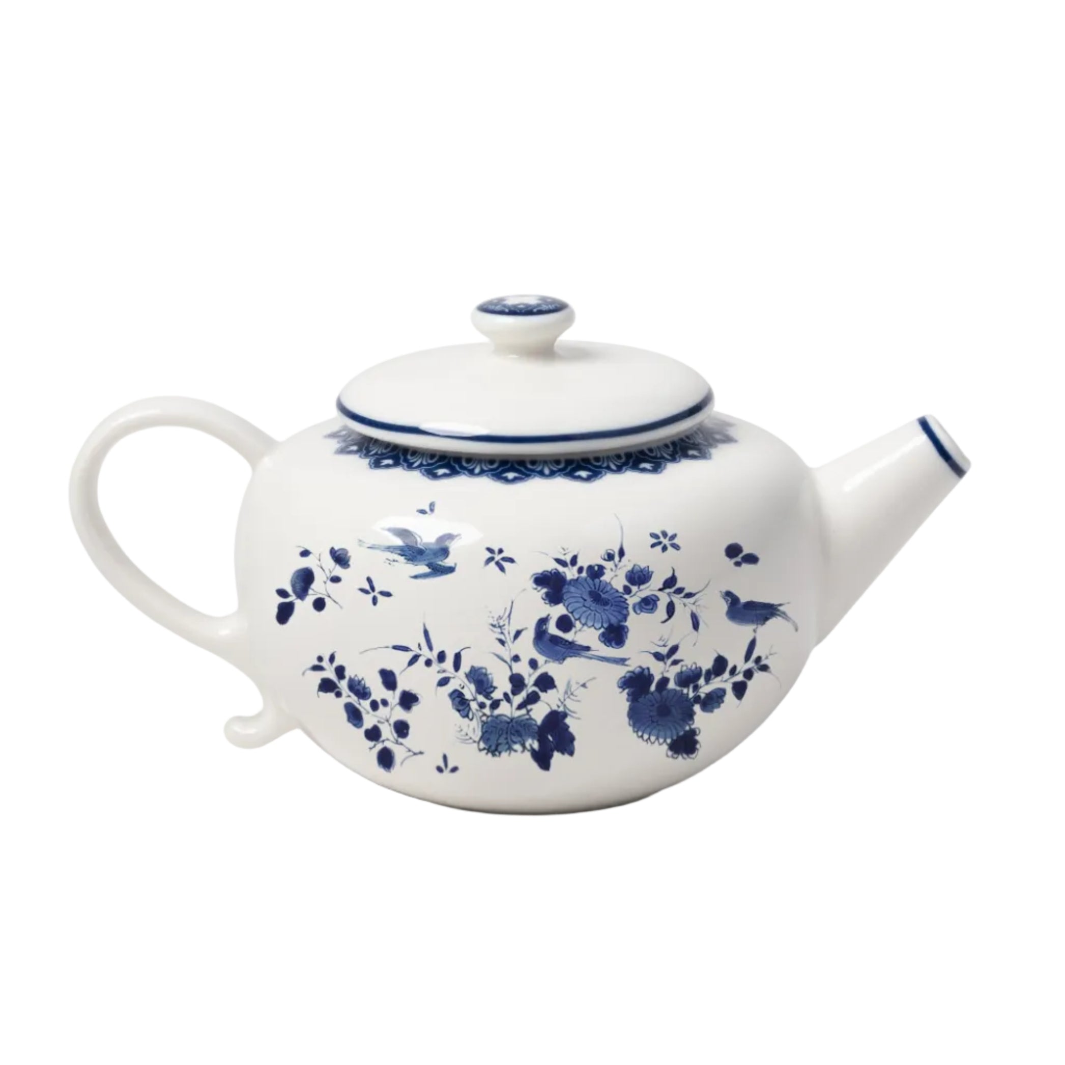 White DELFTWARE Teapot with Blue Accents