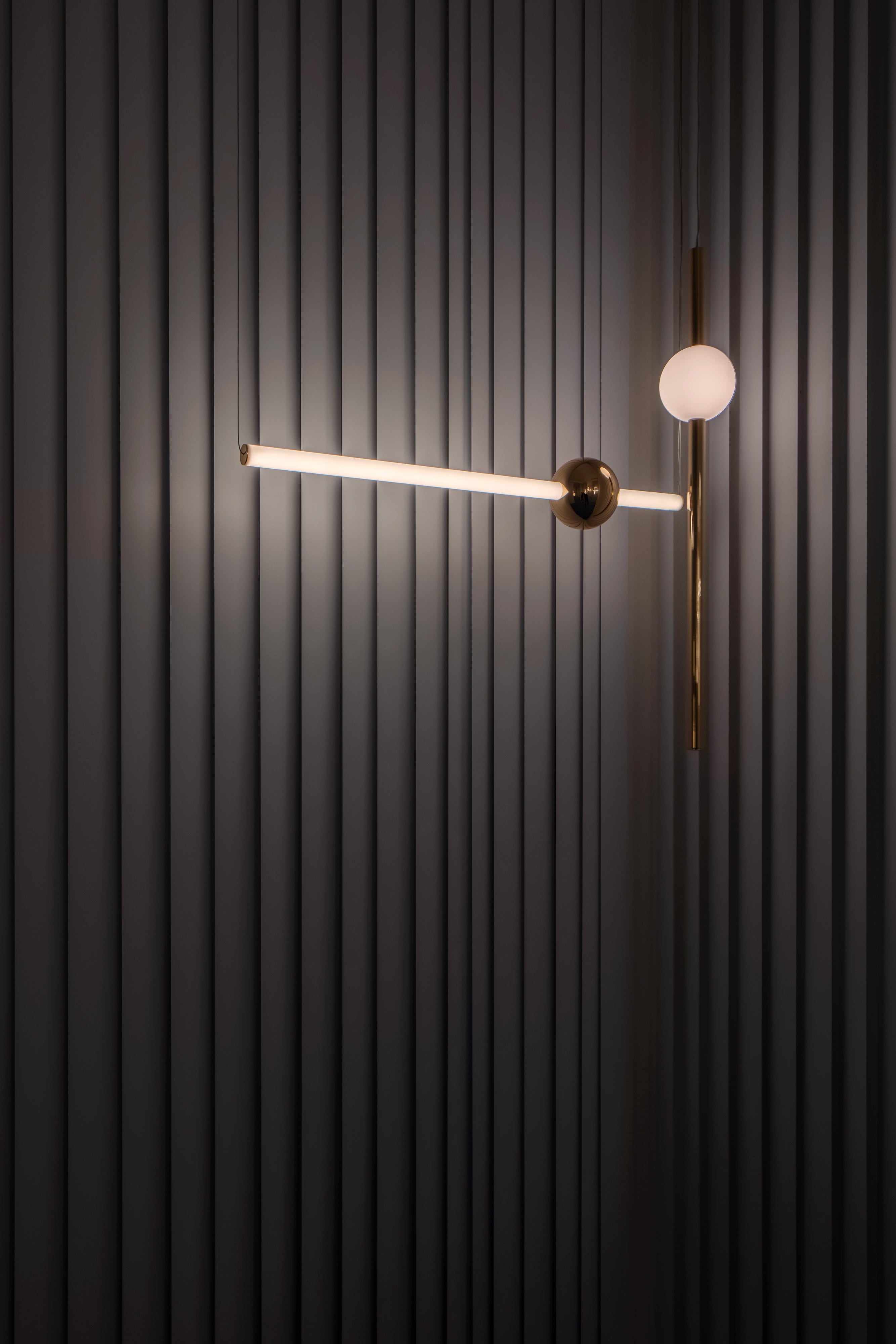 Pendelleuchte ORION GLOBE poliertes Gunmetal