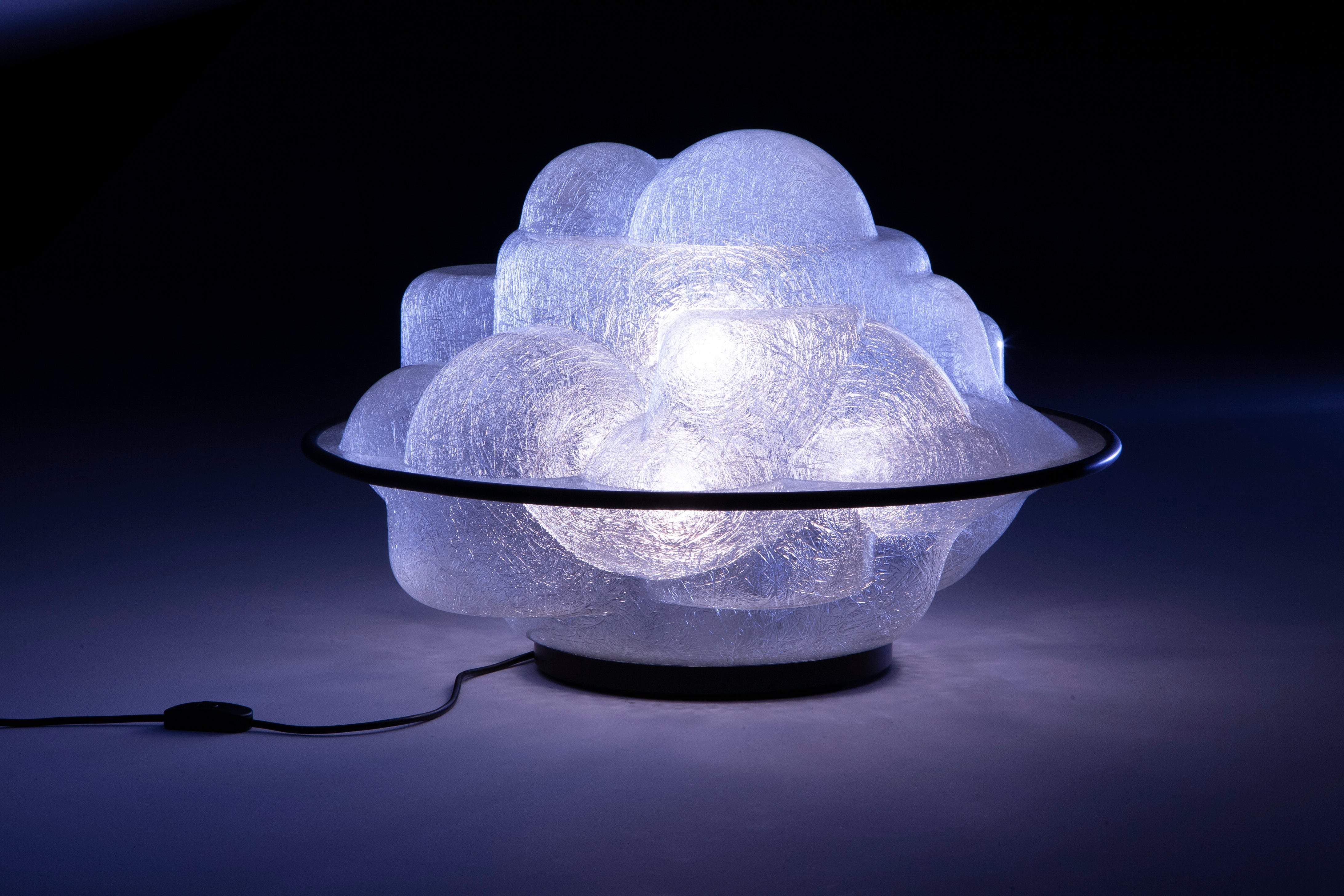 PROFITEROLLE Table Lamp in Transparent with Black