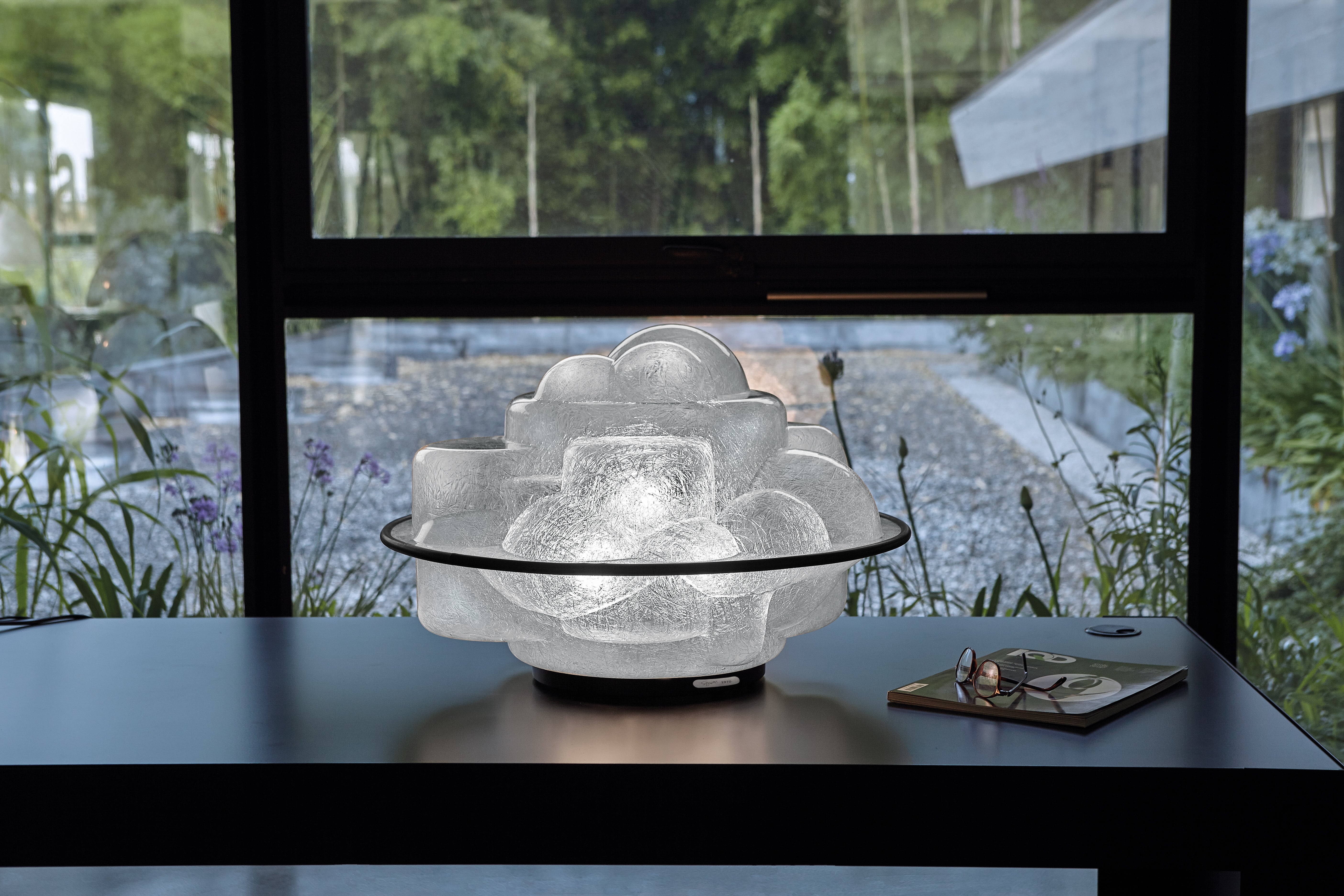 PROFITEROLLE Table Lamp in Transparent with Black